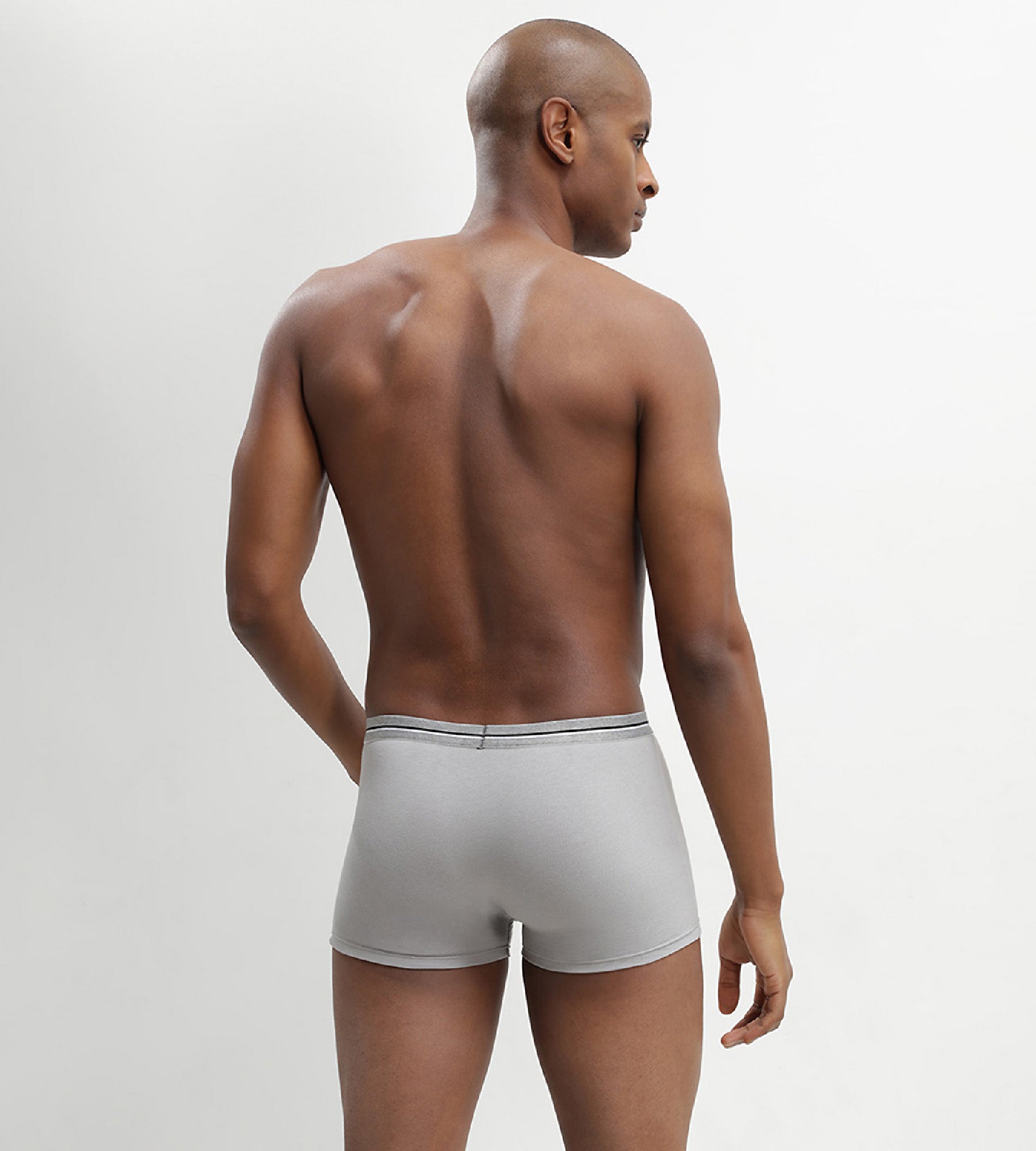 DIM Ultra Resist 3 pack resistant stretch cotton trunks in grey and jeans blue