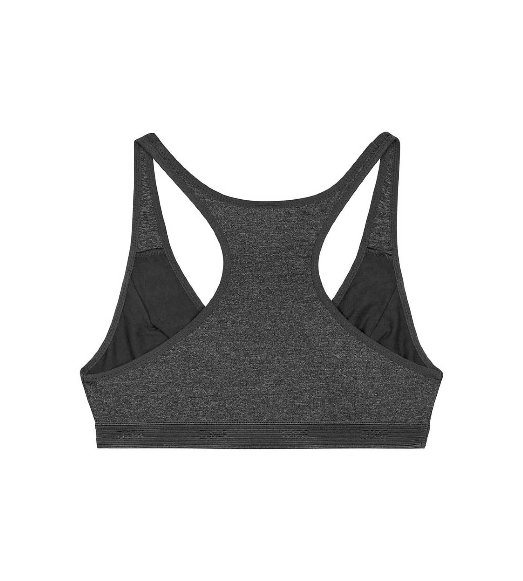 DIM Girls' microfiber sports bra in Dark Heather Grey Dim Micro