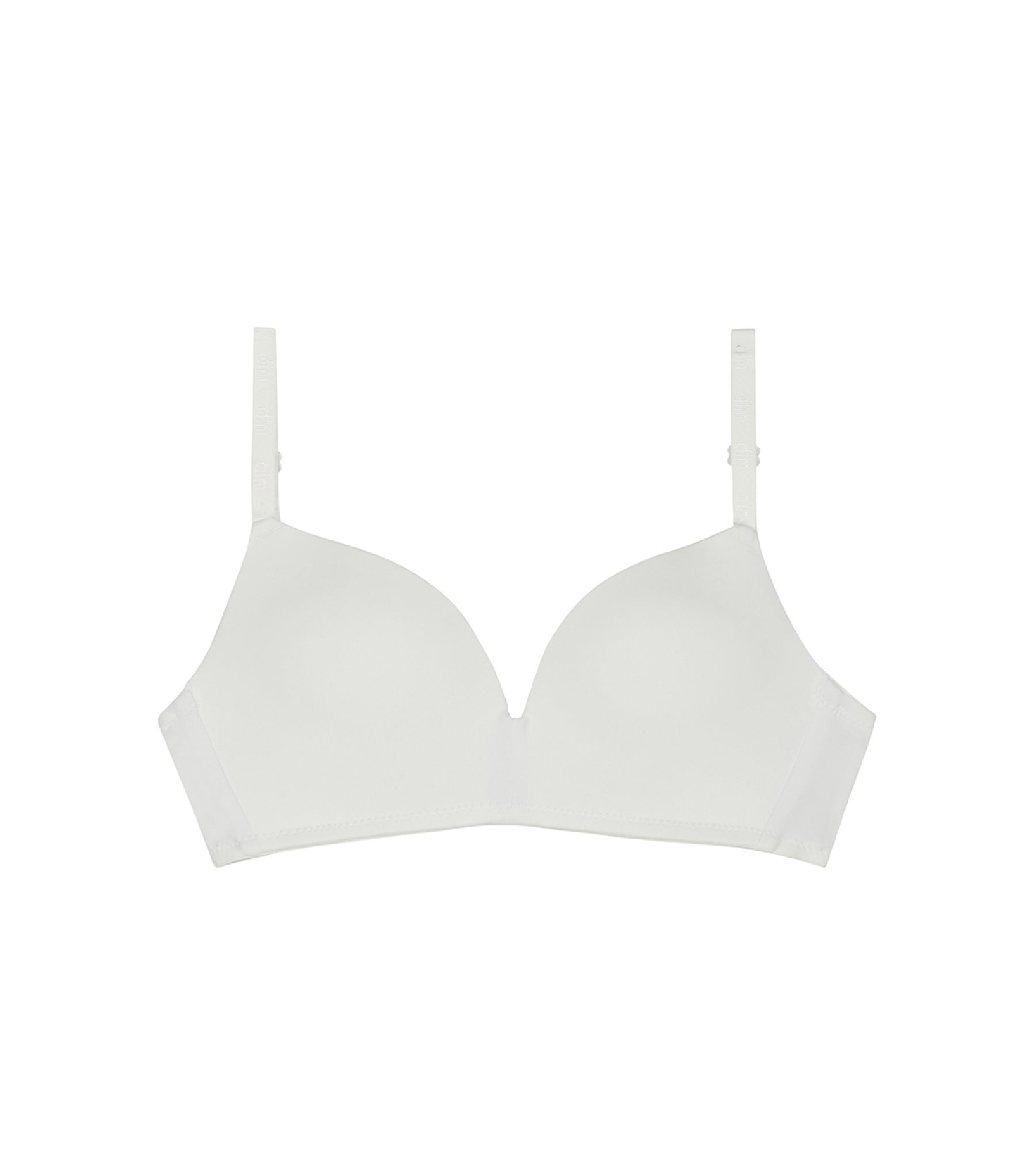 DIM White triangle bra with cups for girls Dim Invisible