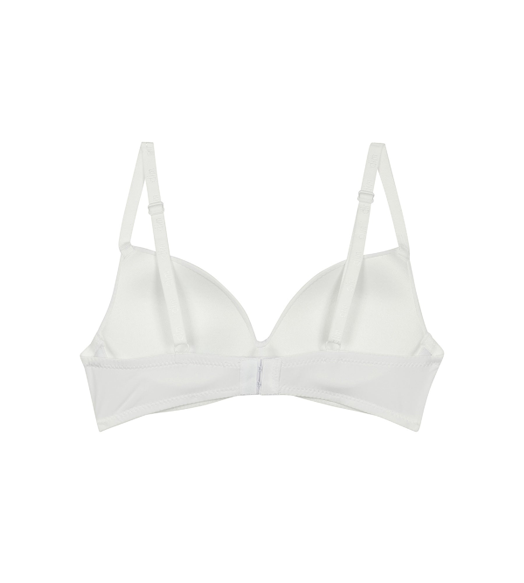 DIM White triangle bra with cups for girls Dim Invisible