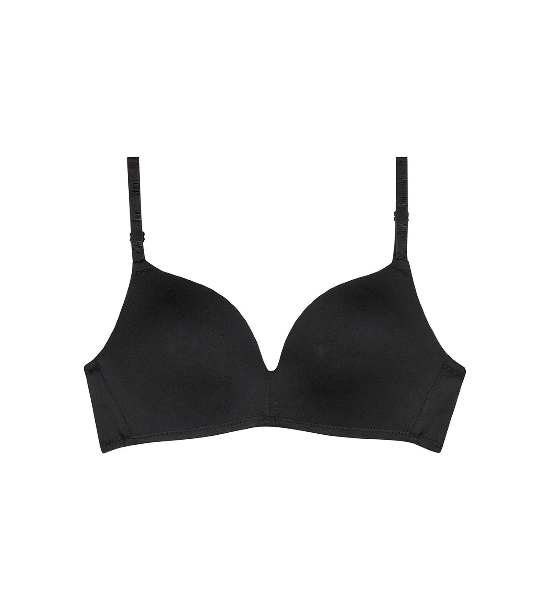 DIM Black triangle bra with cups for girls Dim Invisible