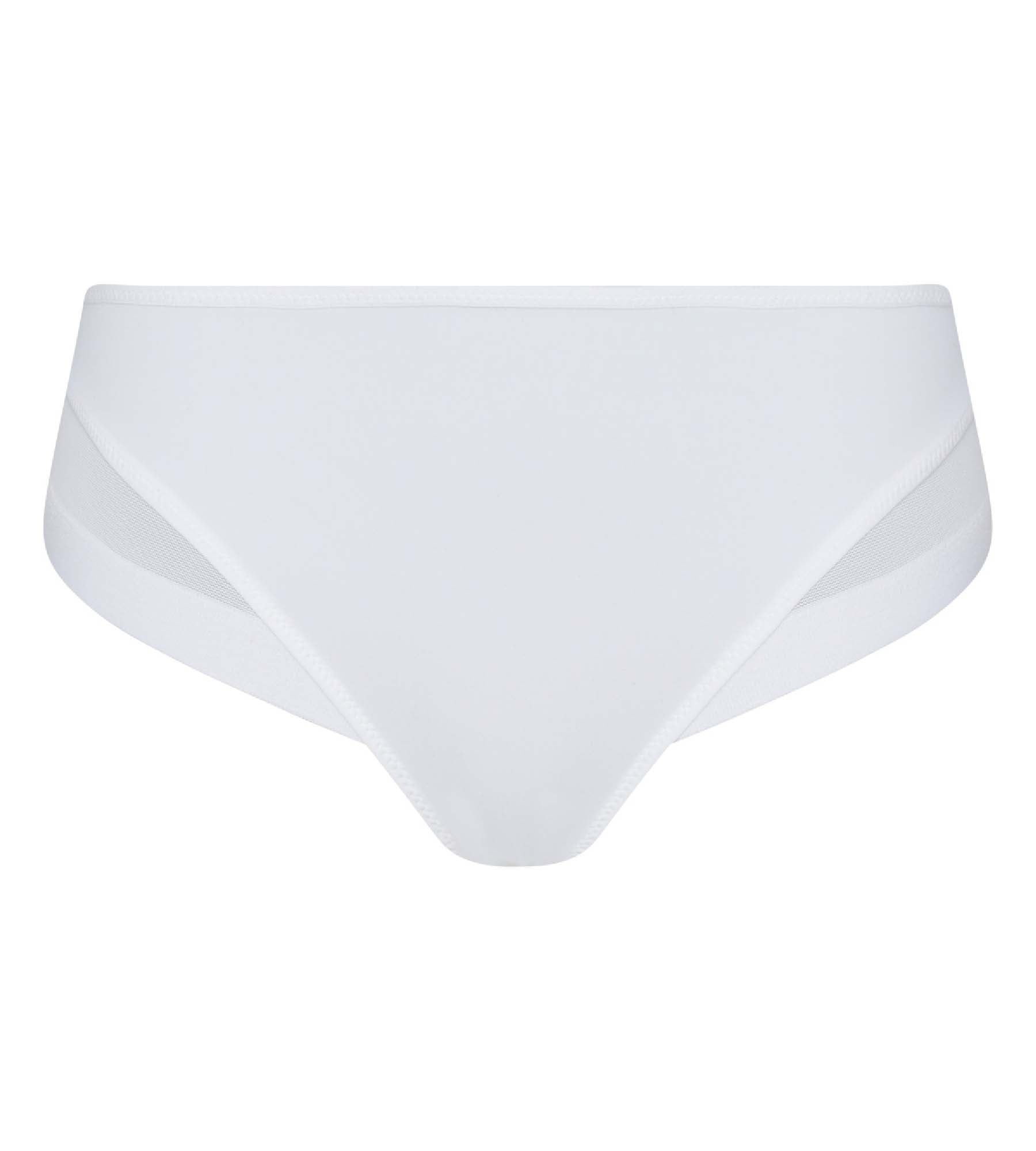 DIM Dim Generous white microfibre and tulle briefs