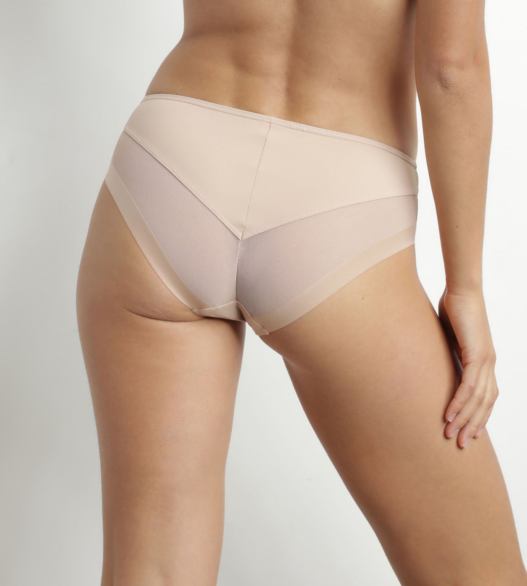 DIM Dim Generous nude microfibre and tulle briefs