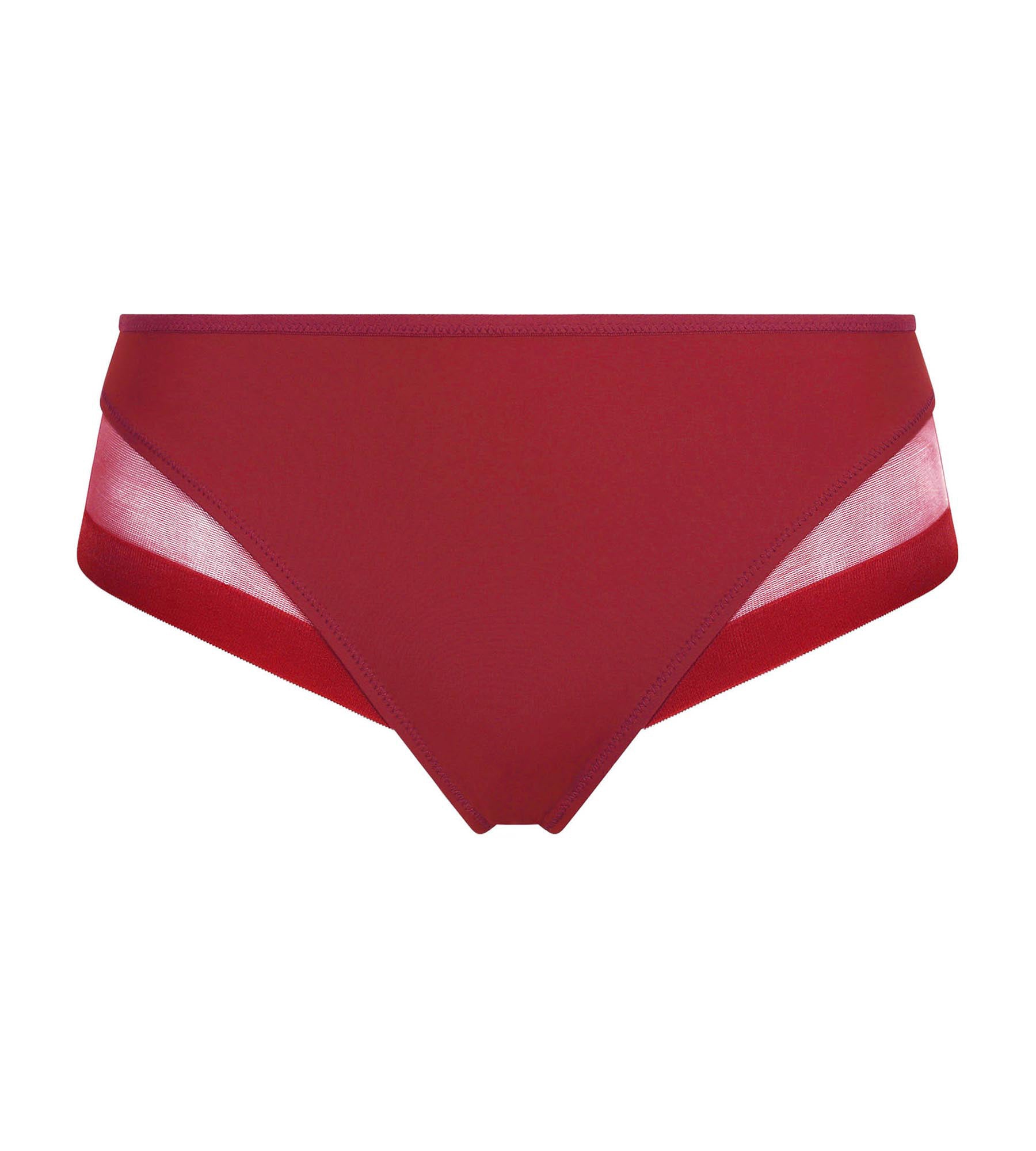 DIM Women's briefs in microfiber and tulle Poppy Red Dim Generous