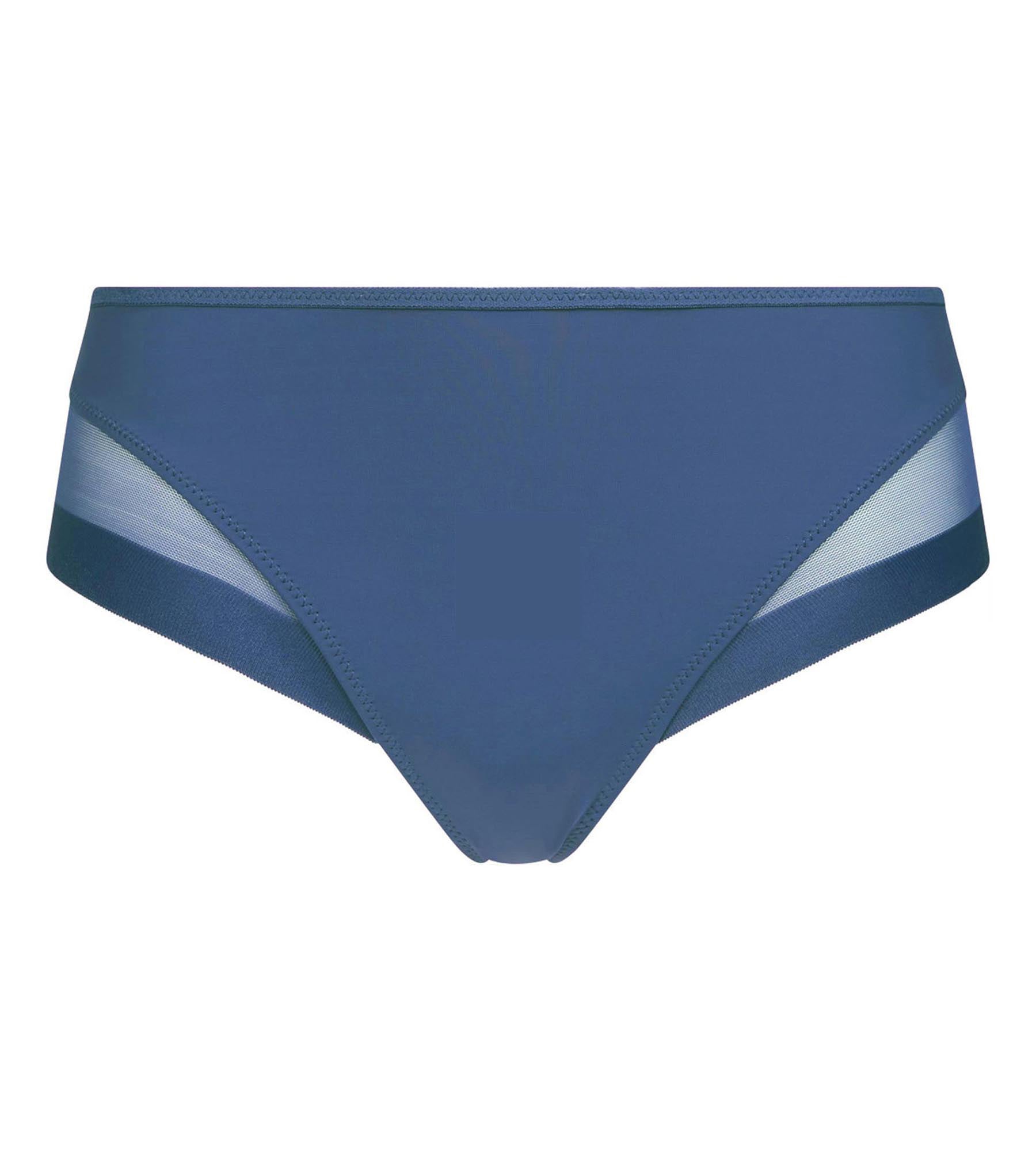 DIM Porcelain Blue microfiber and tulle briefs Dim Generous