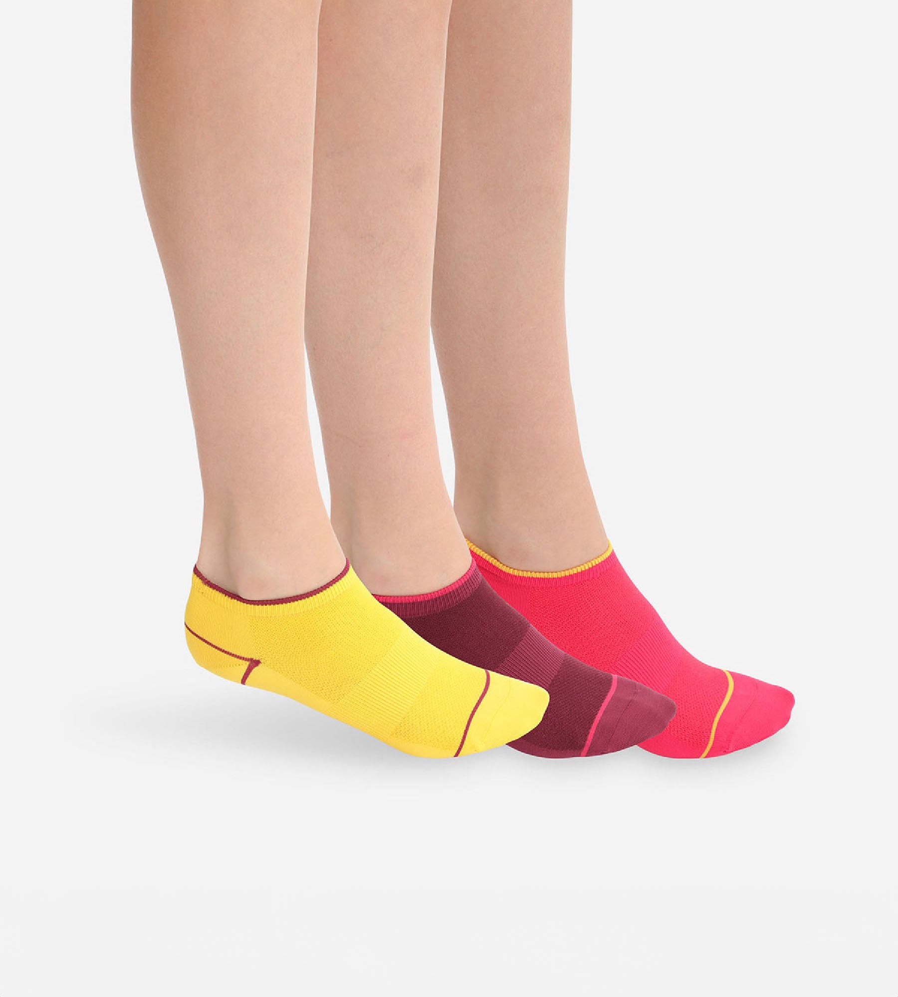 DIM Pack of 3 pairs of light impact short socks Bordeaux Dim Sport