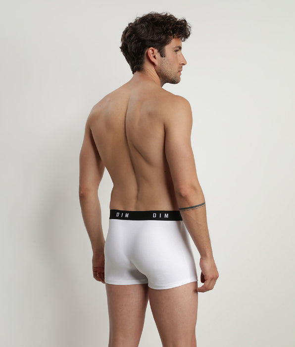 DIM Pack of 2 men's Black Dim Originals stretch cotton boxer shorts with retro waistband