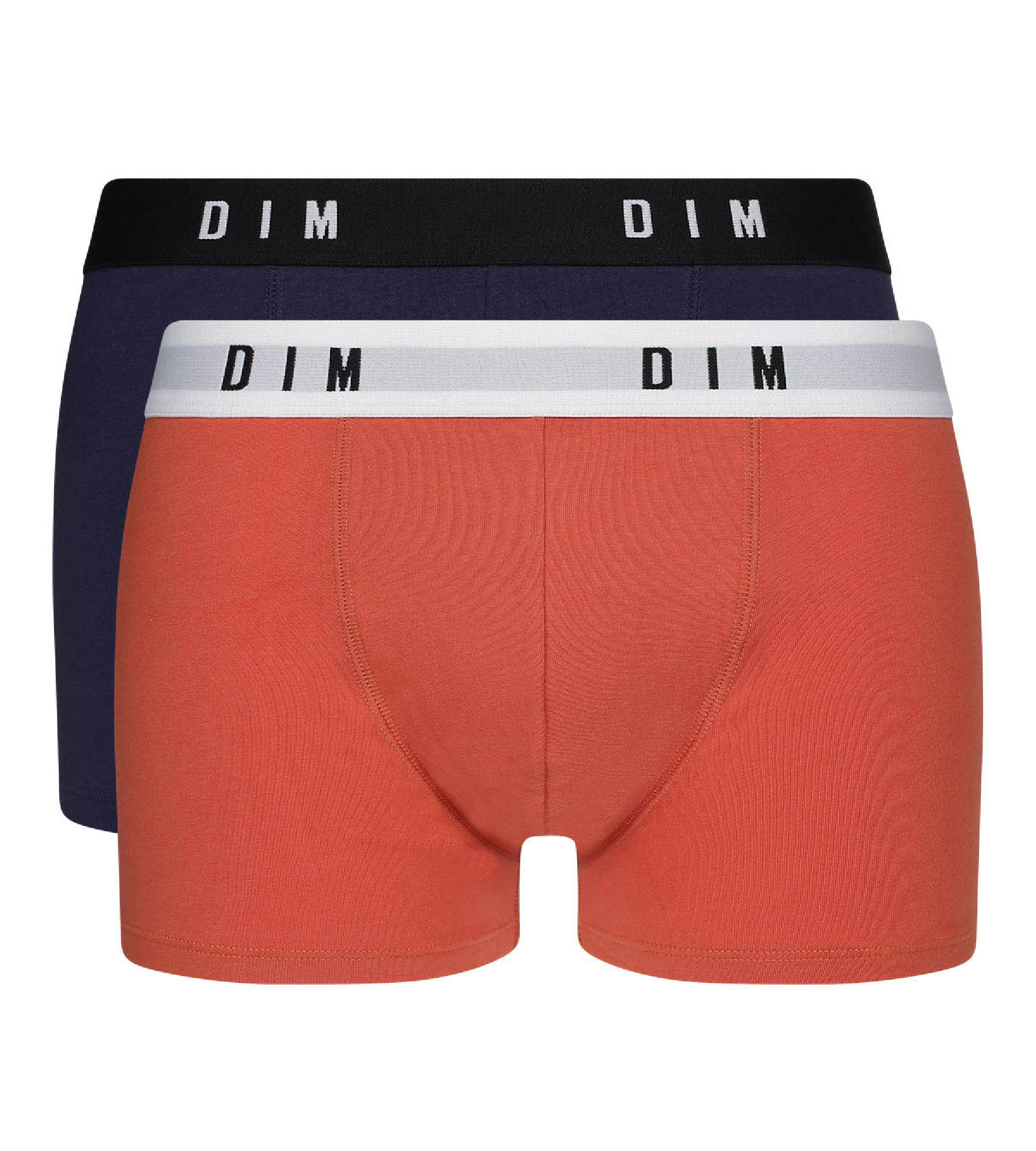 DIM Dim Originals Pack of 2 men's boxers in stretch cotton in Red Blue & Denim