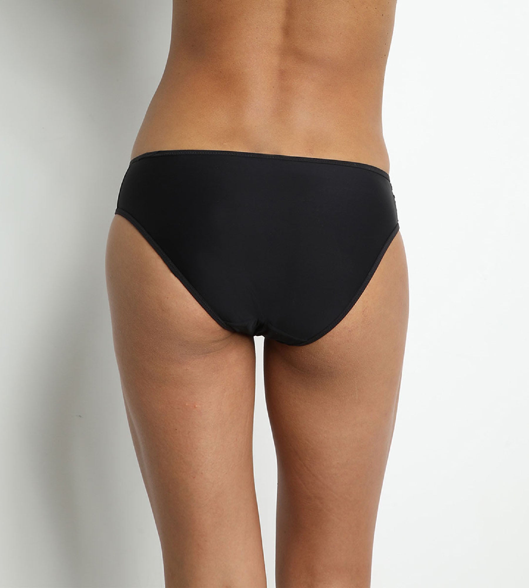 DIM Generous Broderie black microfiber knickers