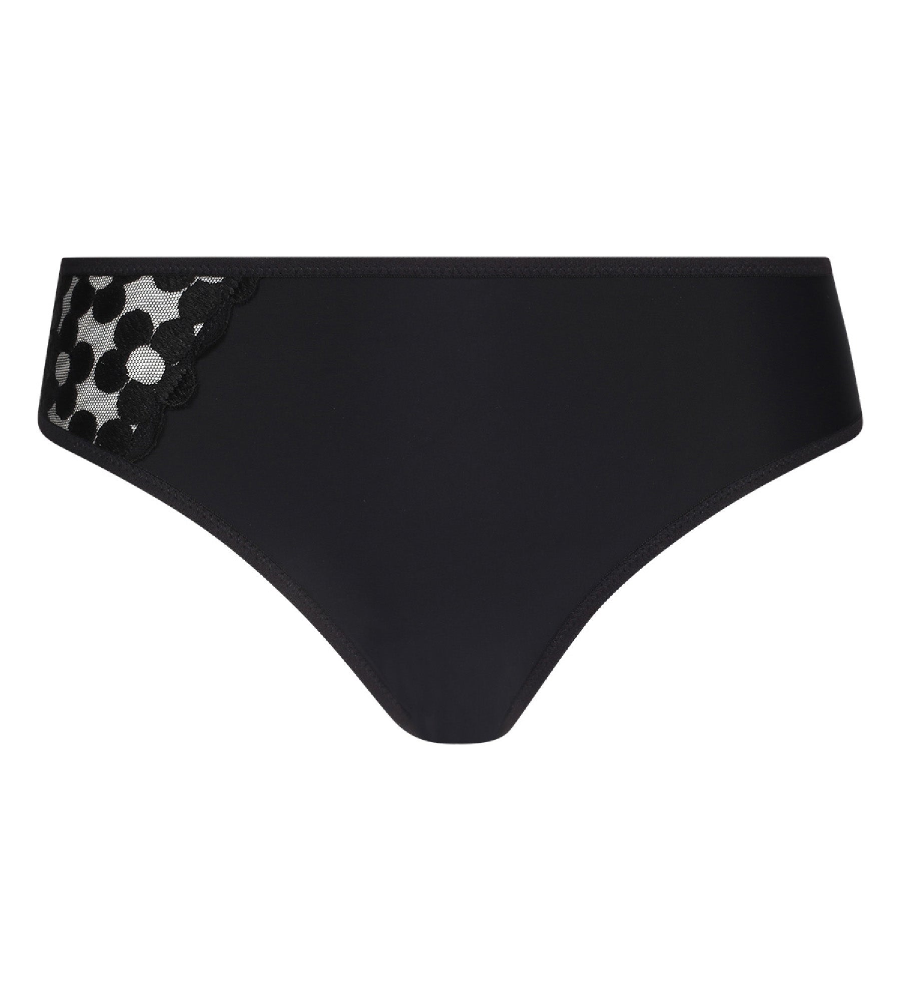 DIM Generous Broderie black microfiber knickers
