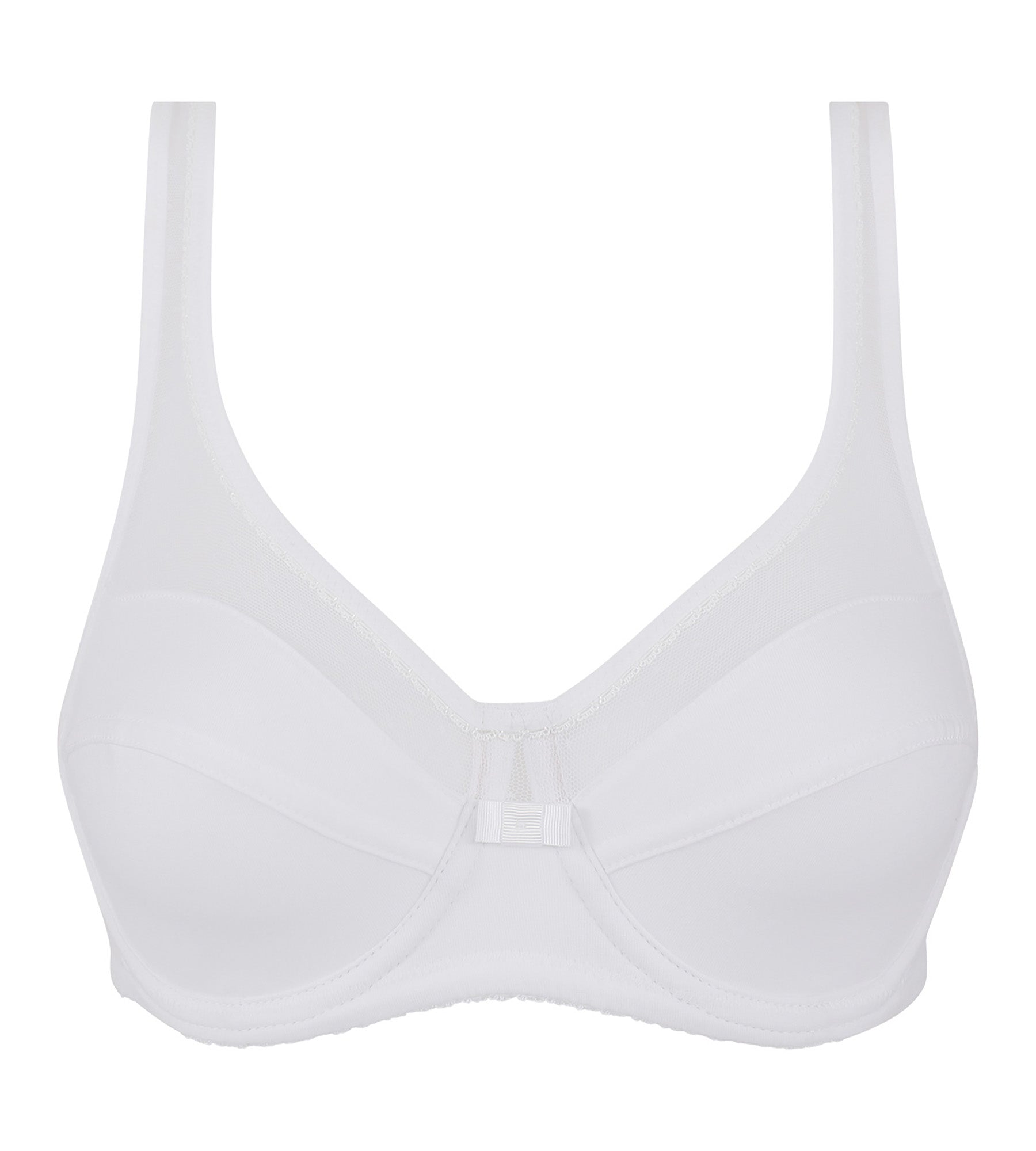 DIM Generous Organic Cotton Dim underwire push-up bra in white