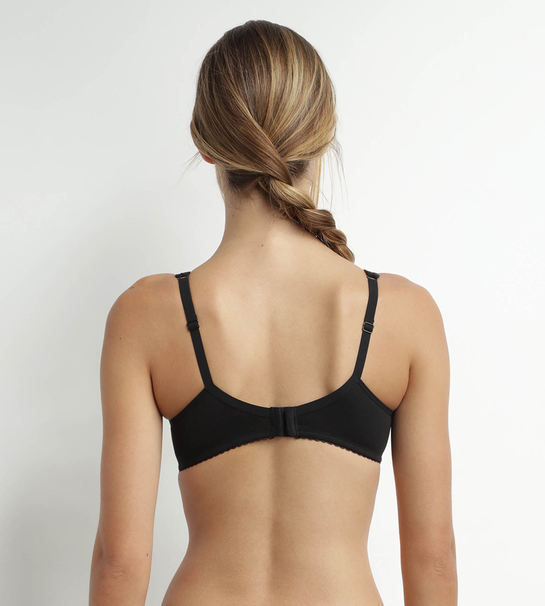 DIM Underwired push-up bra Generous Black Organic Cotton Dim