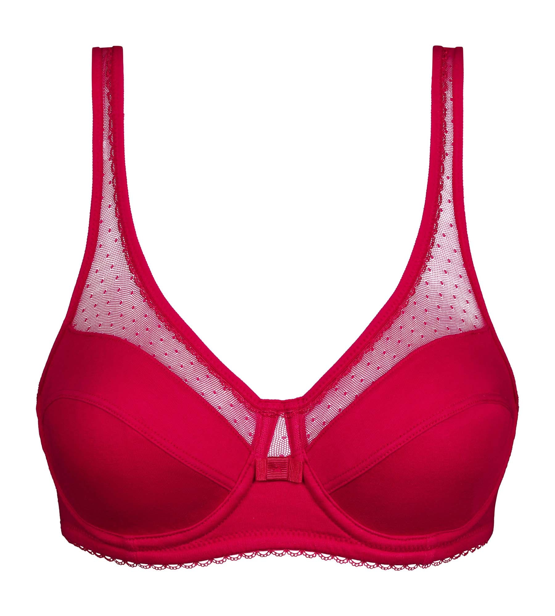 DIM Underwired push-up bra Generous Red Organic Cotton Dim