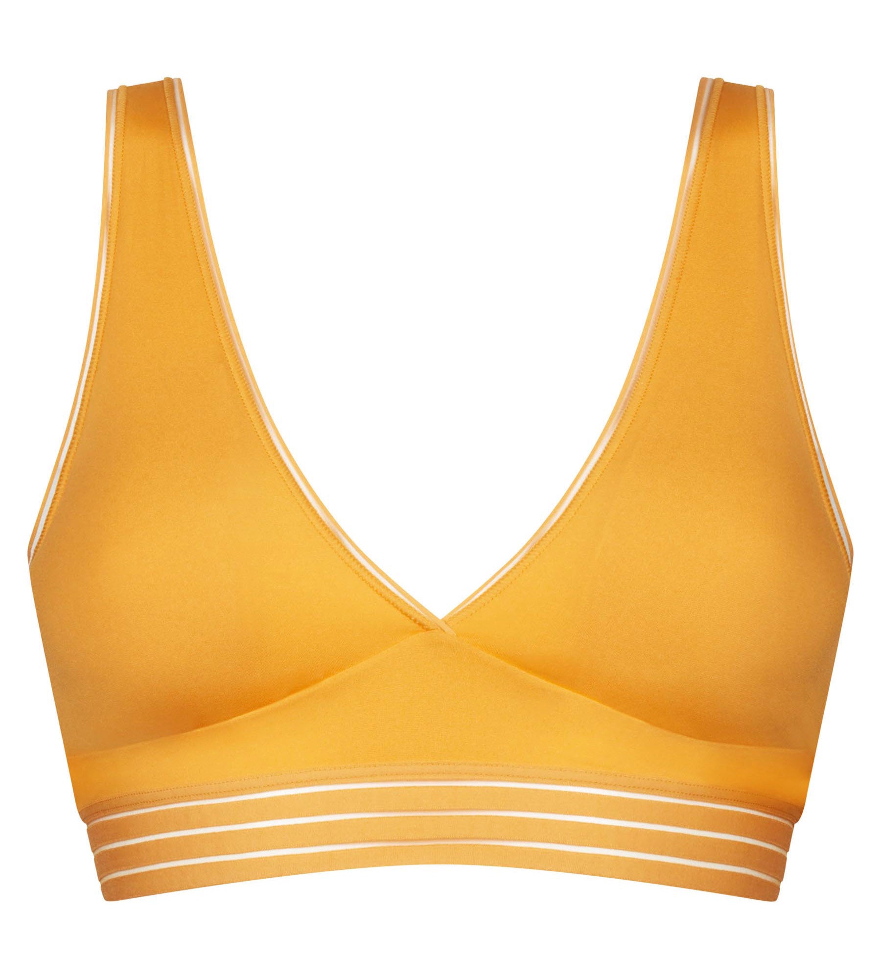 DIM Wireless microfibre triangle bra in yellow Oh My Dim's