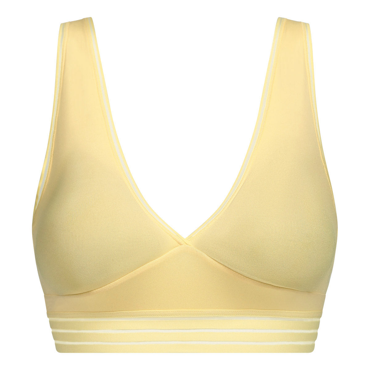 DIM Non-wired triangle bra in microfibre Yellow Oh My Dim's