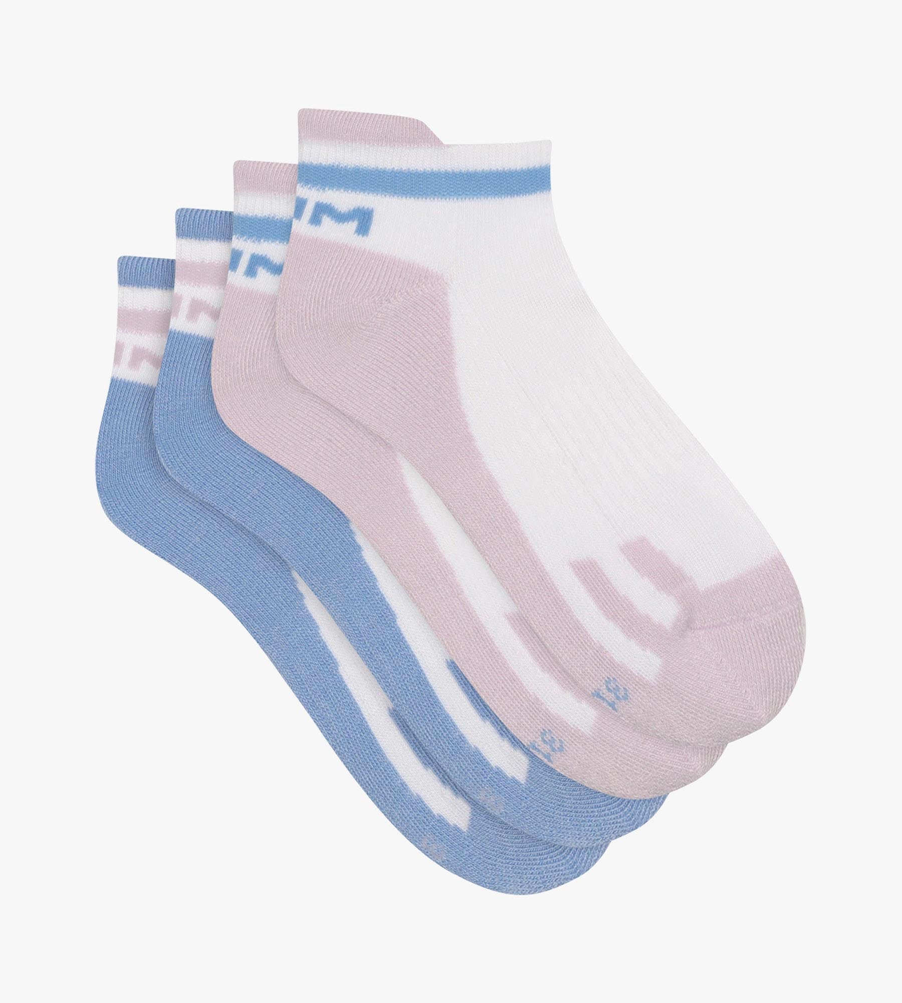 DIM Pack of 2 pairs of unisex cotton socks Lila Blue Dim Sport