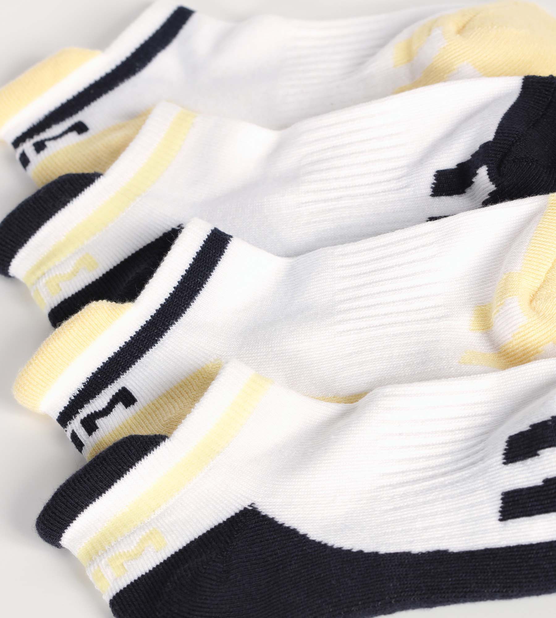 DIM Pack of 2 pairs of unisex cotton socks Navy Yellow Dim Sport