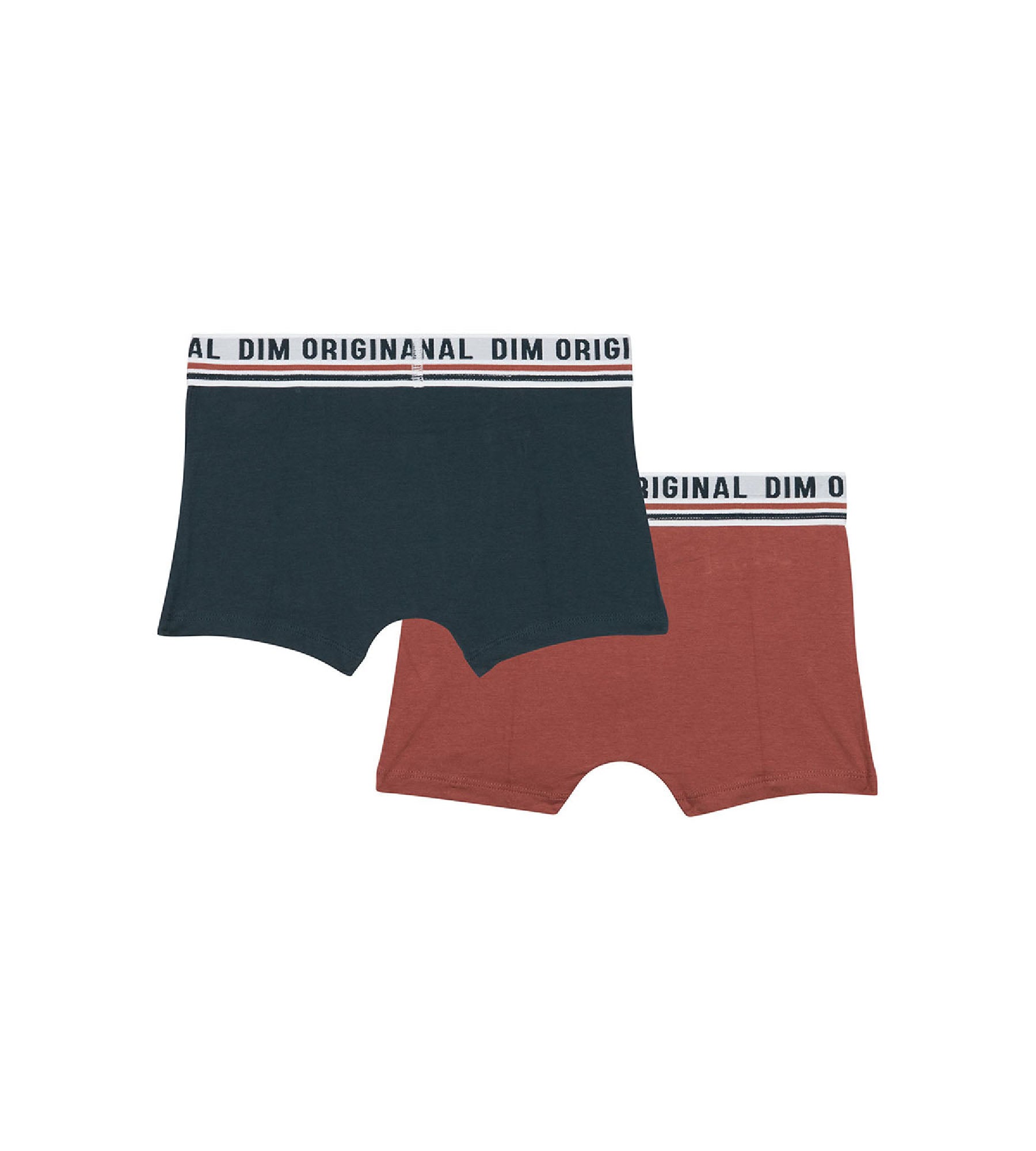 DIM Dim Originals Pack of 2 stretch cotton boxers with a retro waistband