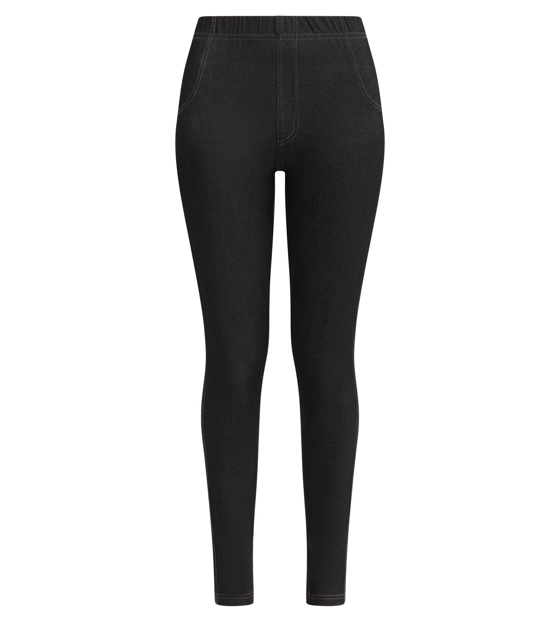 DIM Women's black denim leggings with pockets Dim Relax & Go