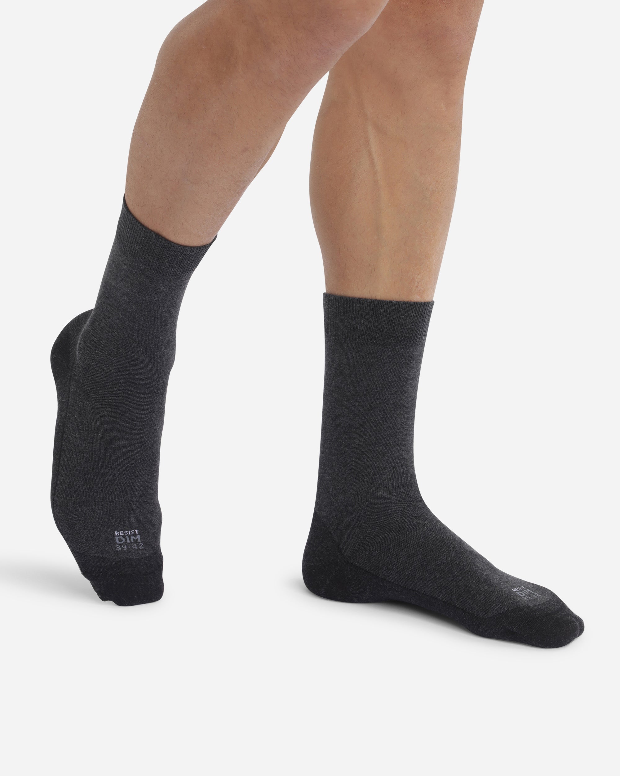 DIM Pack of 2 pairs of men's socks Anthracite Heather Ultra Resist