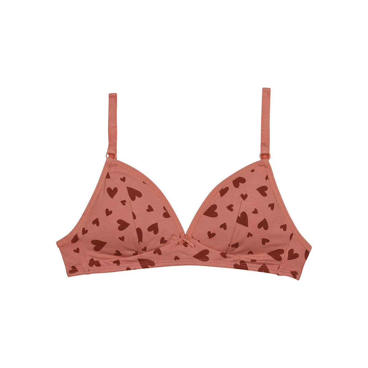 DIM Les Pockets wireless hearts print stretch cotton triangle bra