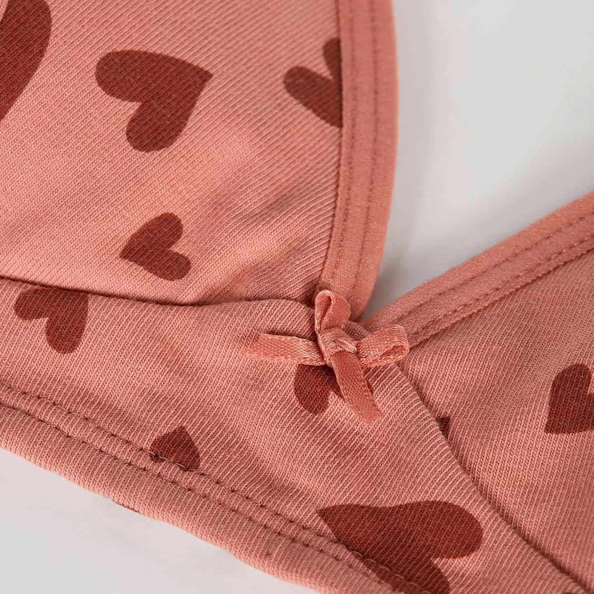 DIM Les Pockets wireless hearts print stretch cotton triangle bra