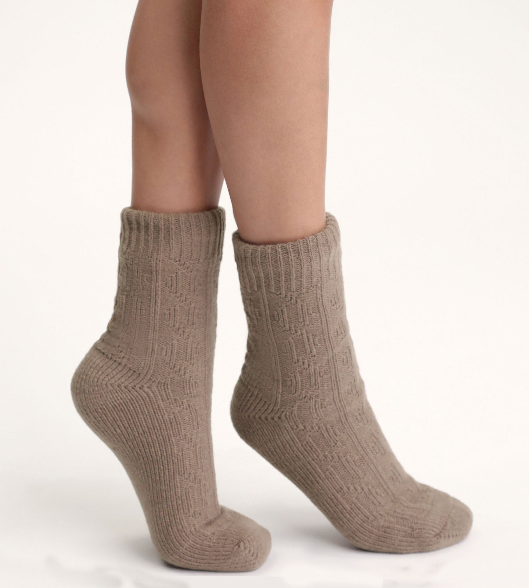 DIM Women's warm sock Brown Cocoon Polar Fleece