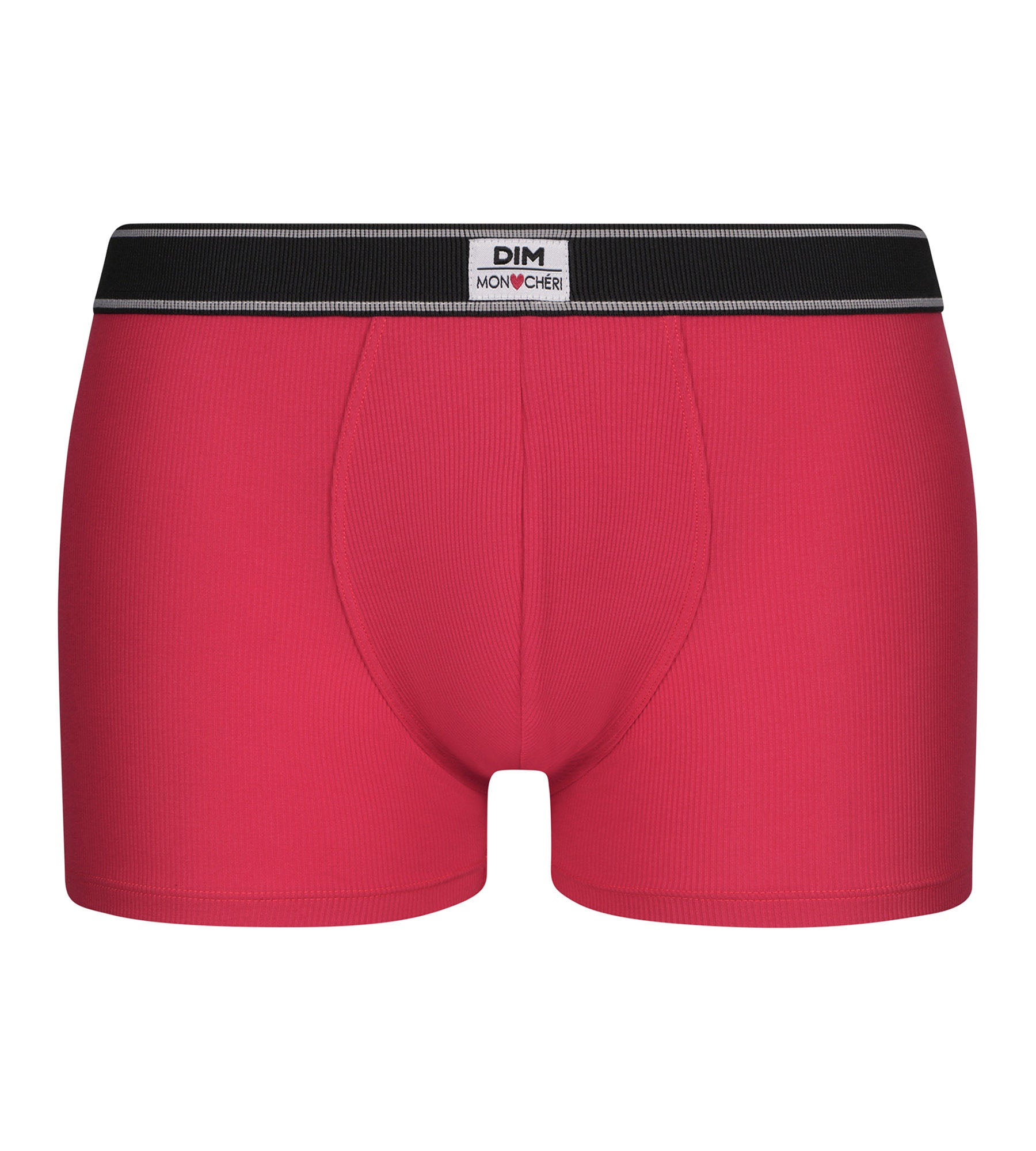 DIM Men's boxer shorts in ribbed modal cotton Rouge Addict Dim Elegant