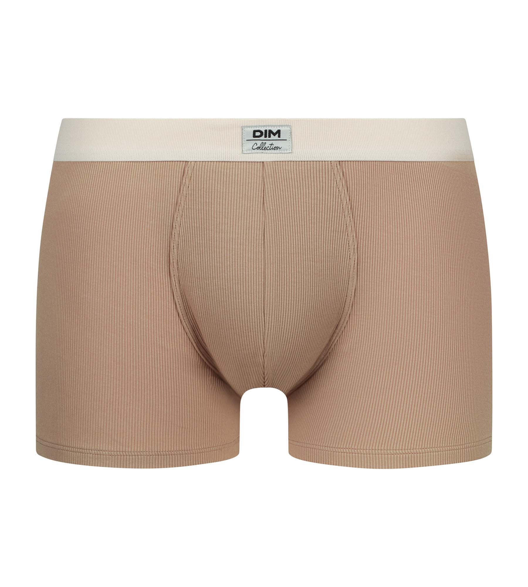 DIM Men's ribbed boxer shorts Praline Dim Elegant