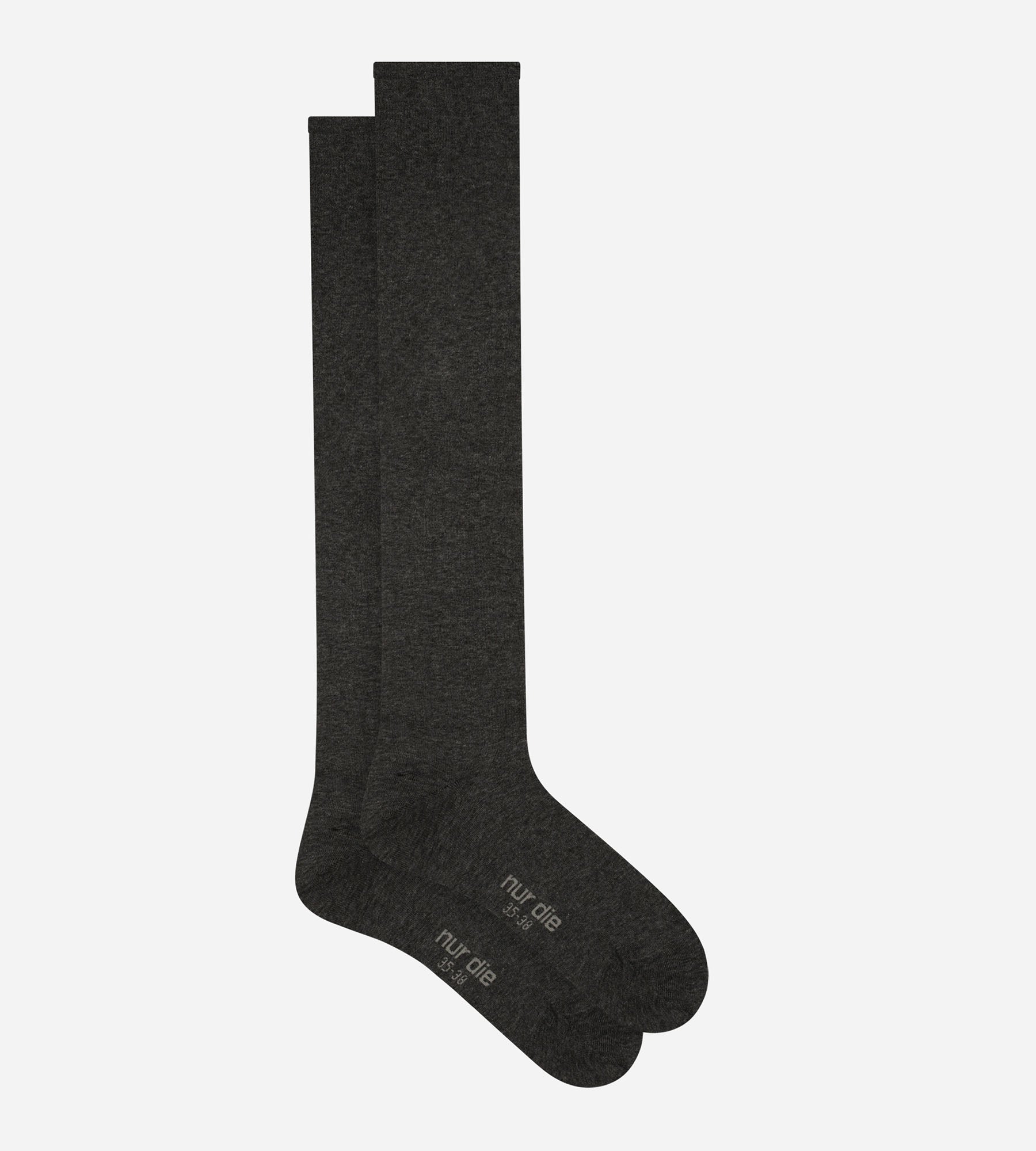 DIM Women's cotton maxi socks Anthracite Chiné Dim