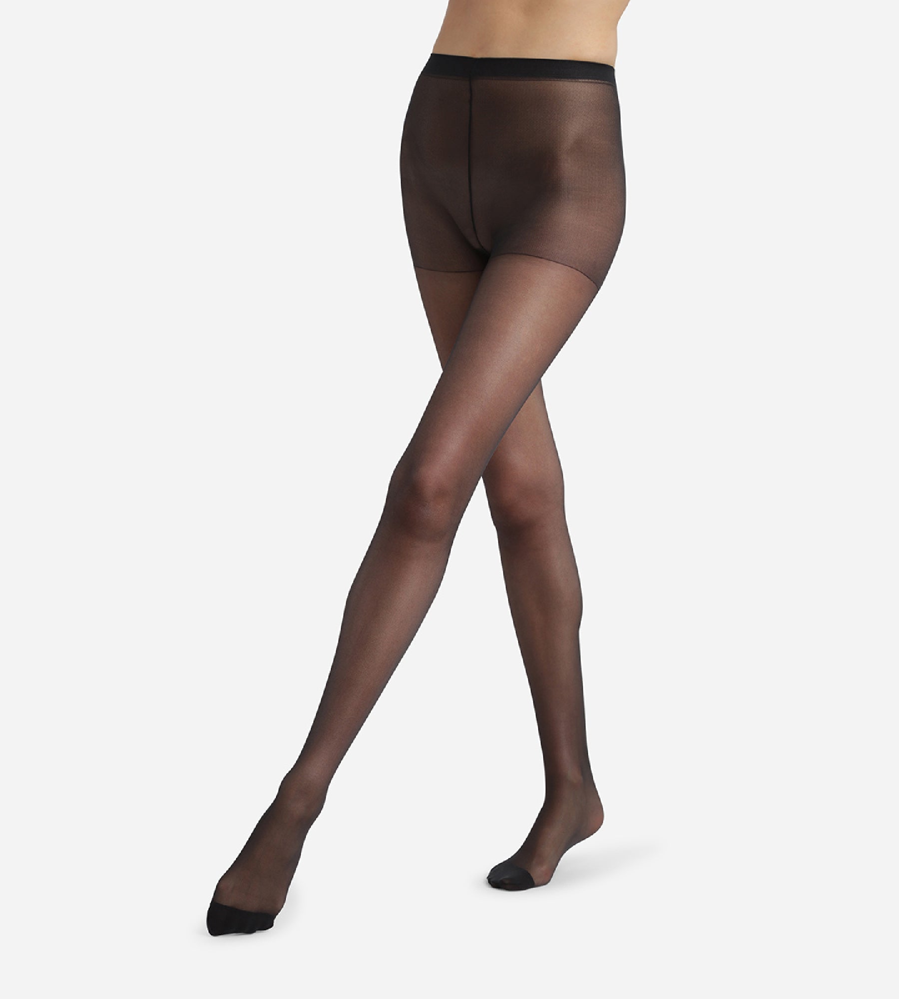 DIM Women's Black Ultra Resist sheer tights made of reinforced Lycra