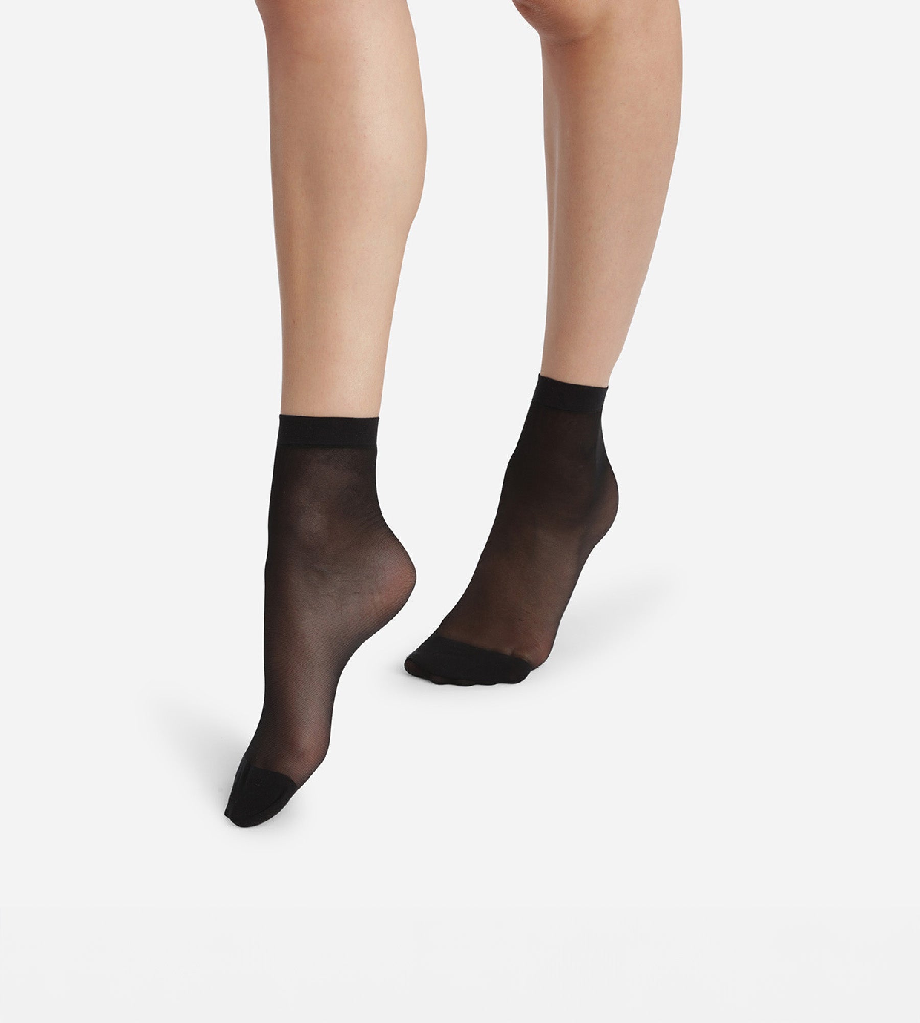 DIM Pack of 2 Black Ultra Resist knee-high socks made of reinforced voile