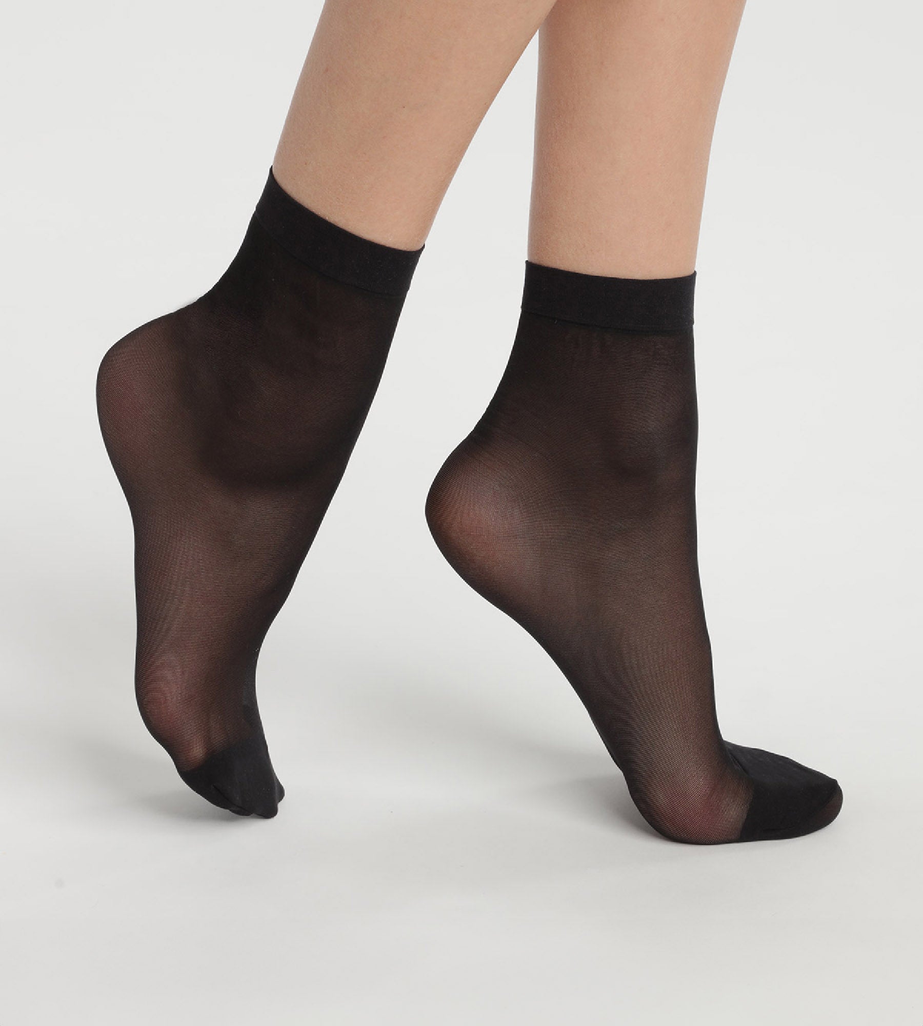 DIM Pack of 2 Black Ultra Resist knee-high socks made of reinforced voile