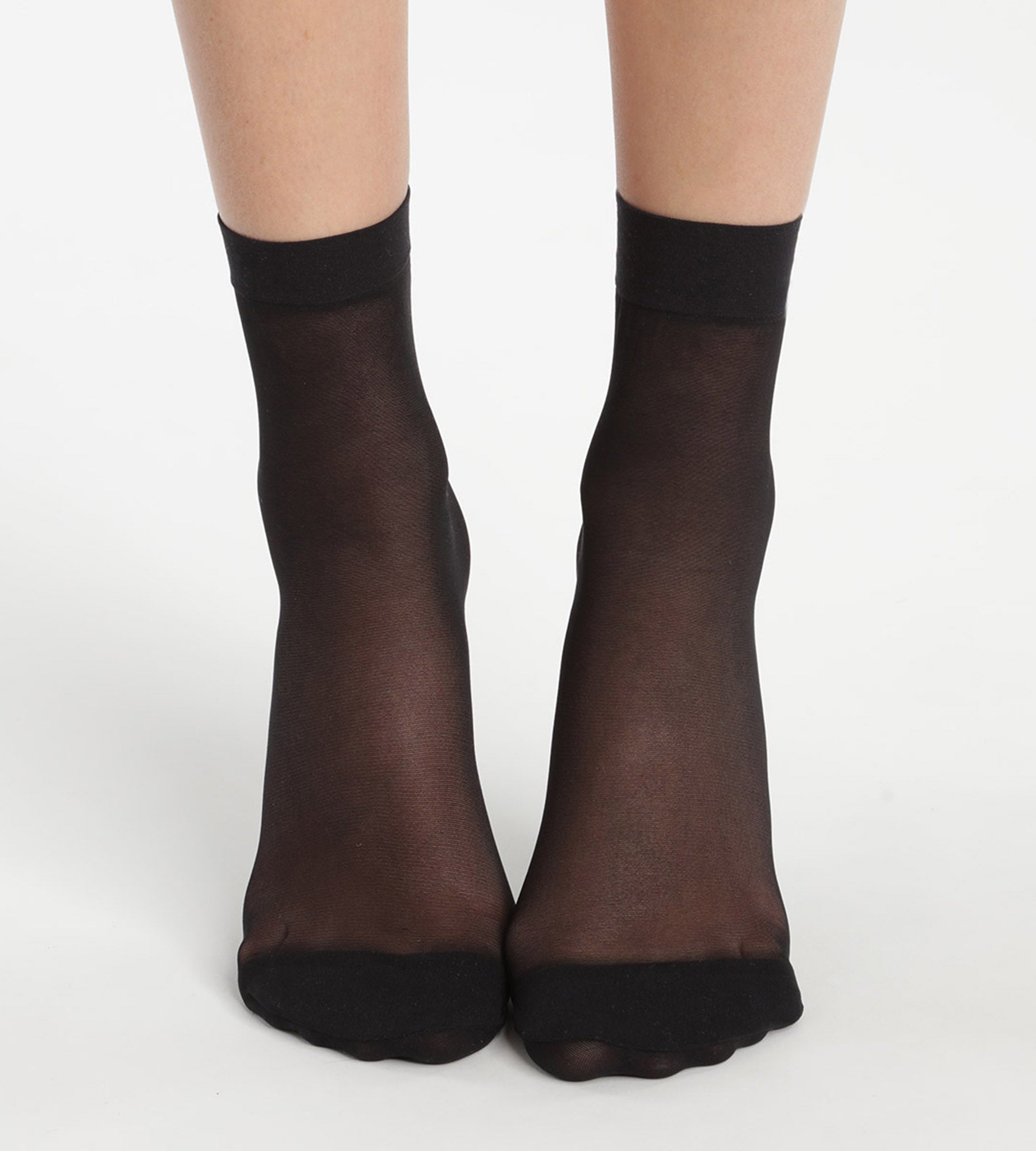 DIM Pack of 2 Black Ultra Resist knee-high socks made of reinforced voile