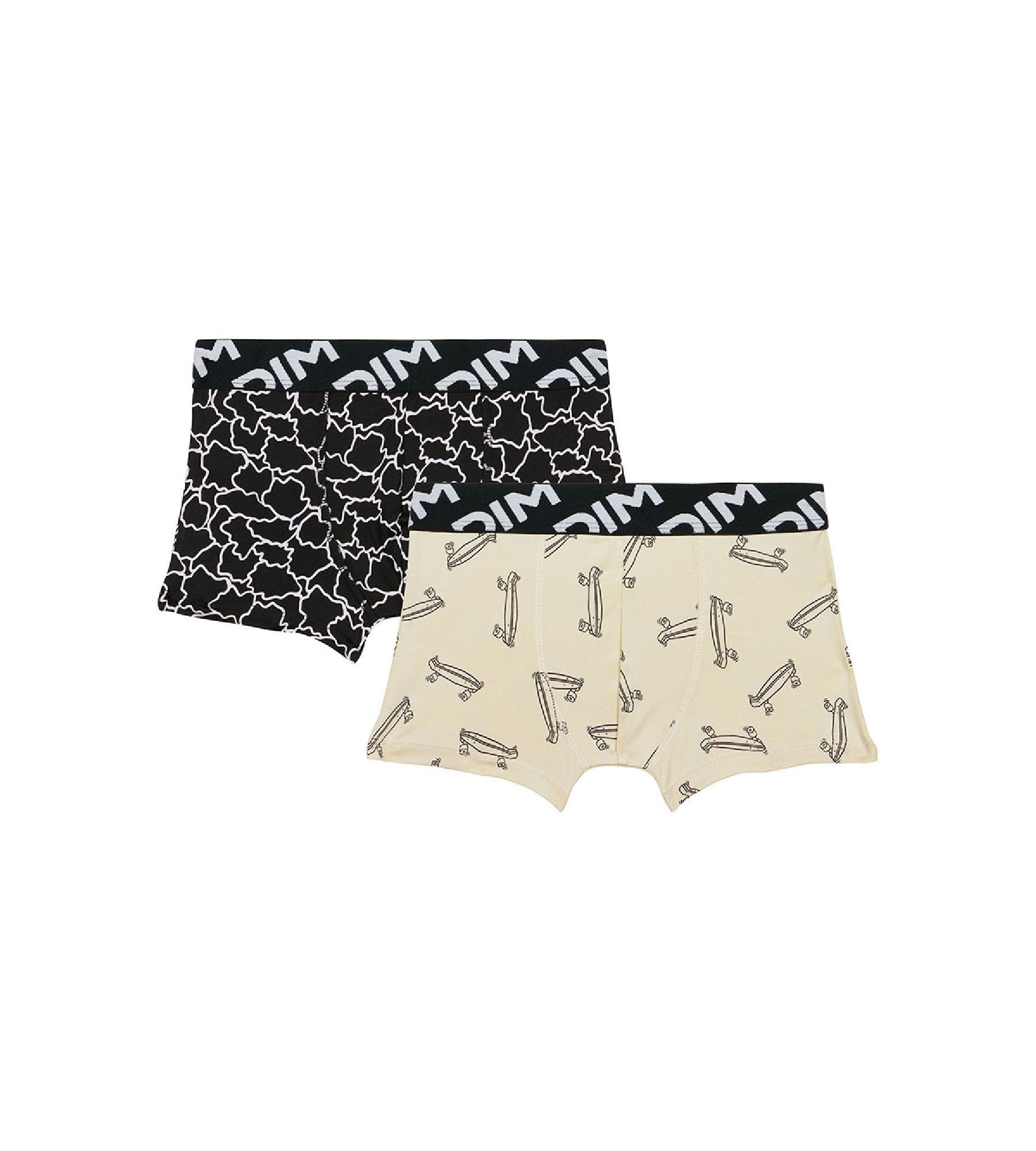 DIM Dim Micro Pack of 2 boys' boxers in recycled microfibre with skate motif