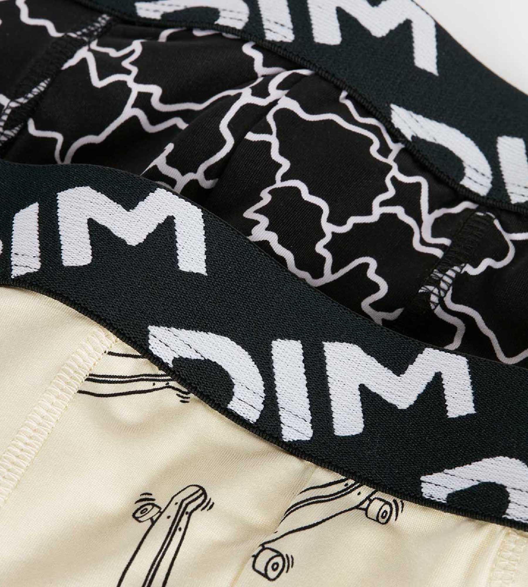 DIM Dim Micro Pack of 2 boys' boxers in recycled microfibre with skate motif