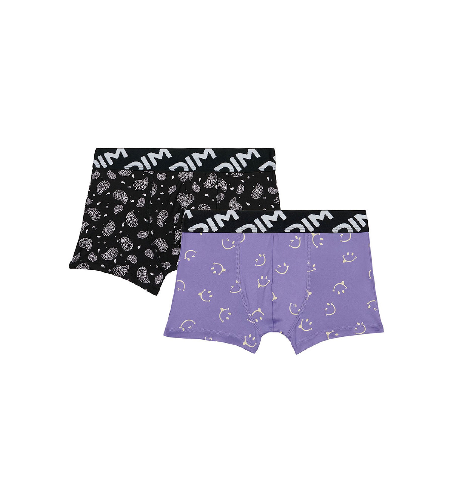 DIM Dim Micro Pack of 2 boys' boxers in recycled microfibre with smiley motif