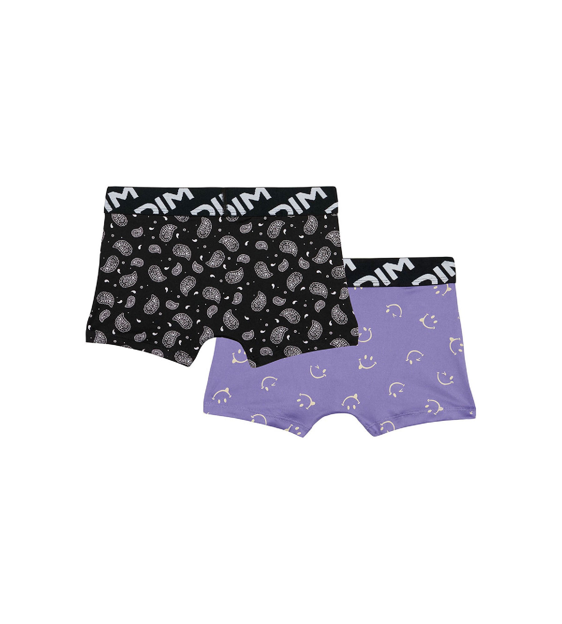 DIM Dim Micro Pack of 2 boys' boxers in recycled microfibre with smiley motif