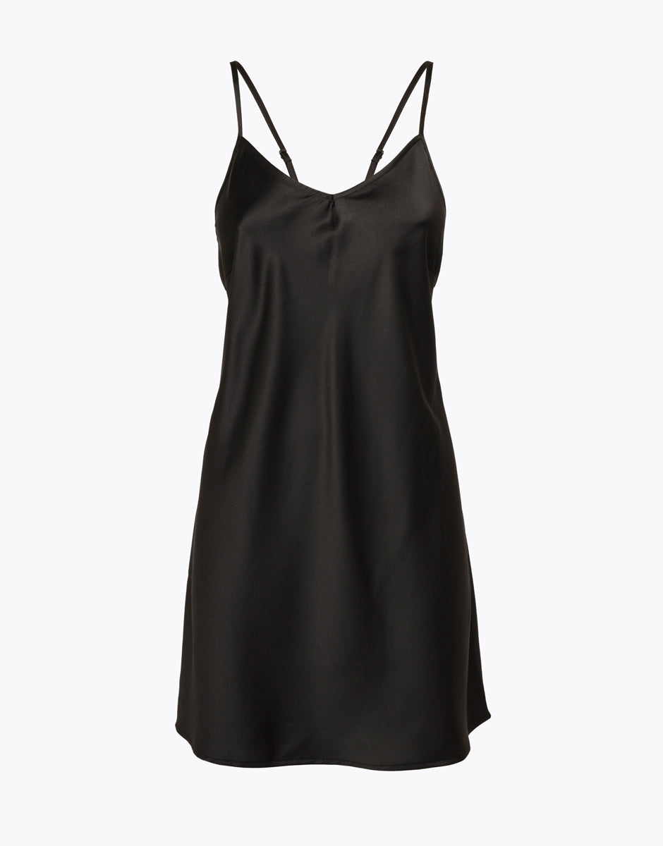 DIM Black Satin Nightdress