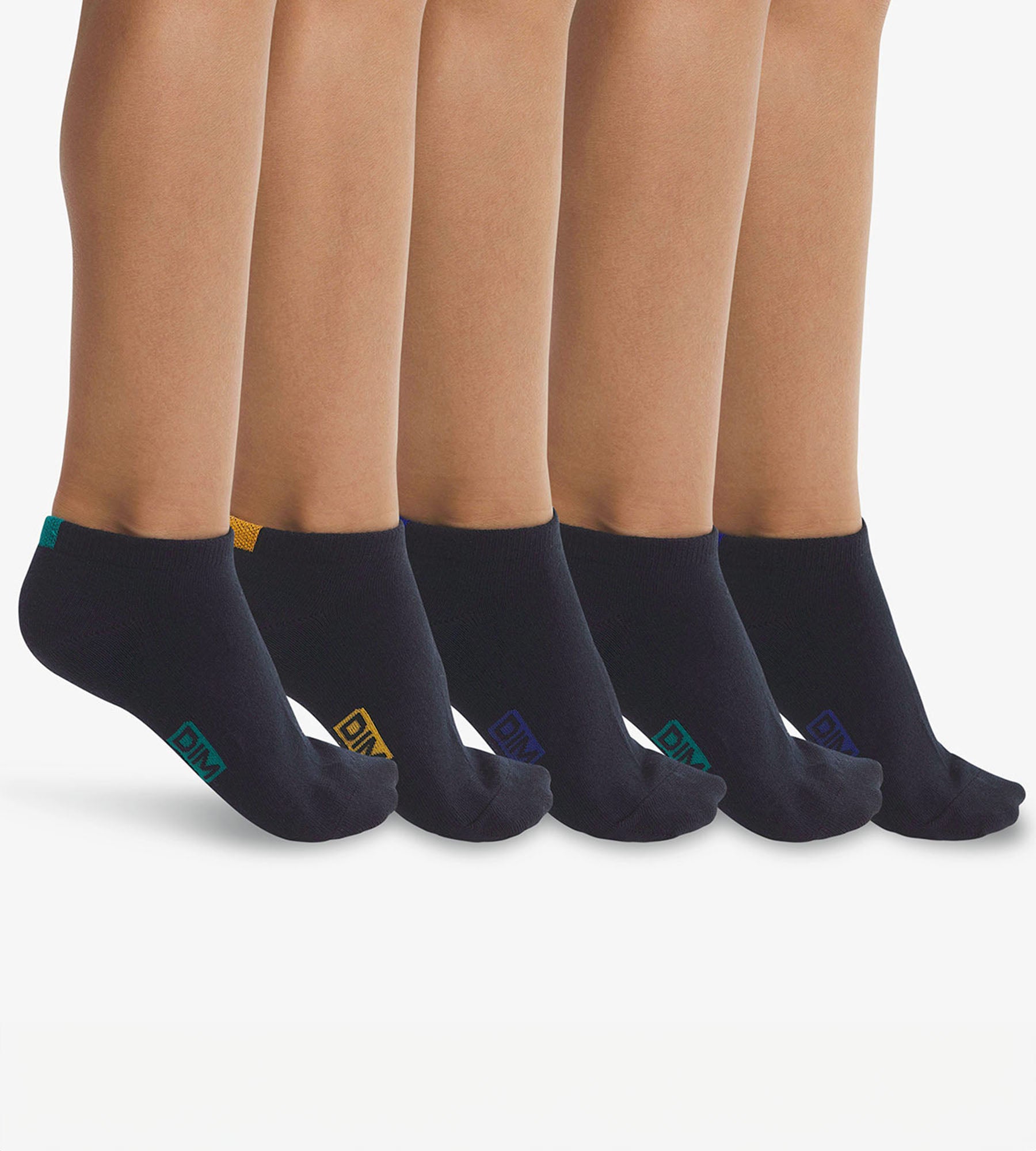 DIM Pack of 5 pairs of children's socks in cotton Navy Blue Écodim