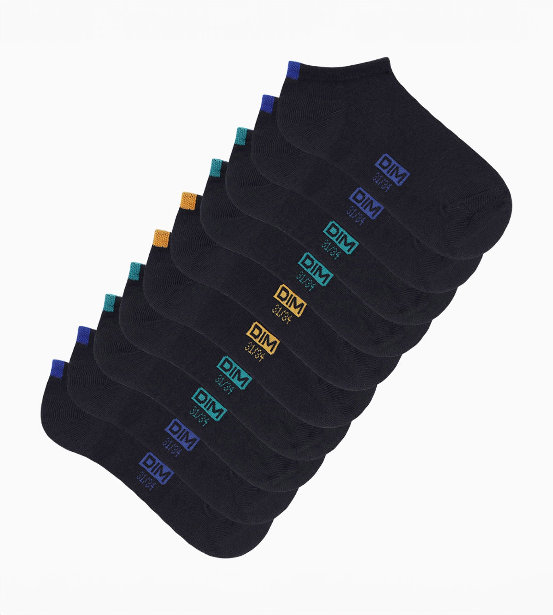 DIM Pack of 5 pairs of children's socks in cotton Navy Blue Écodim