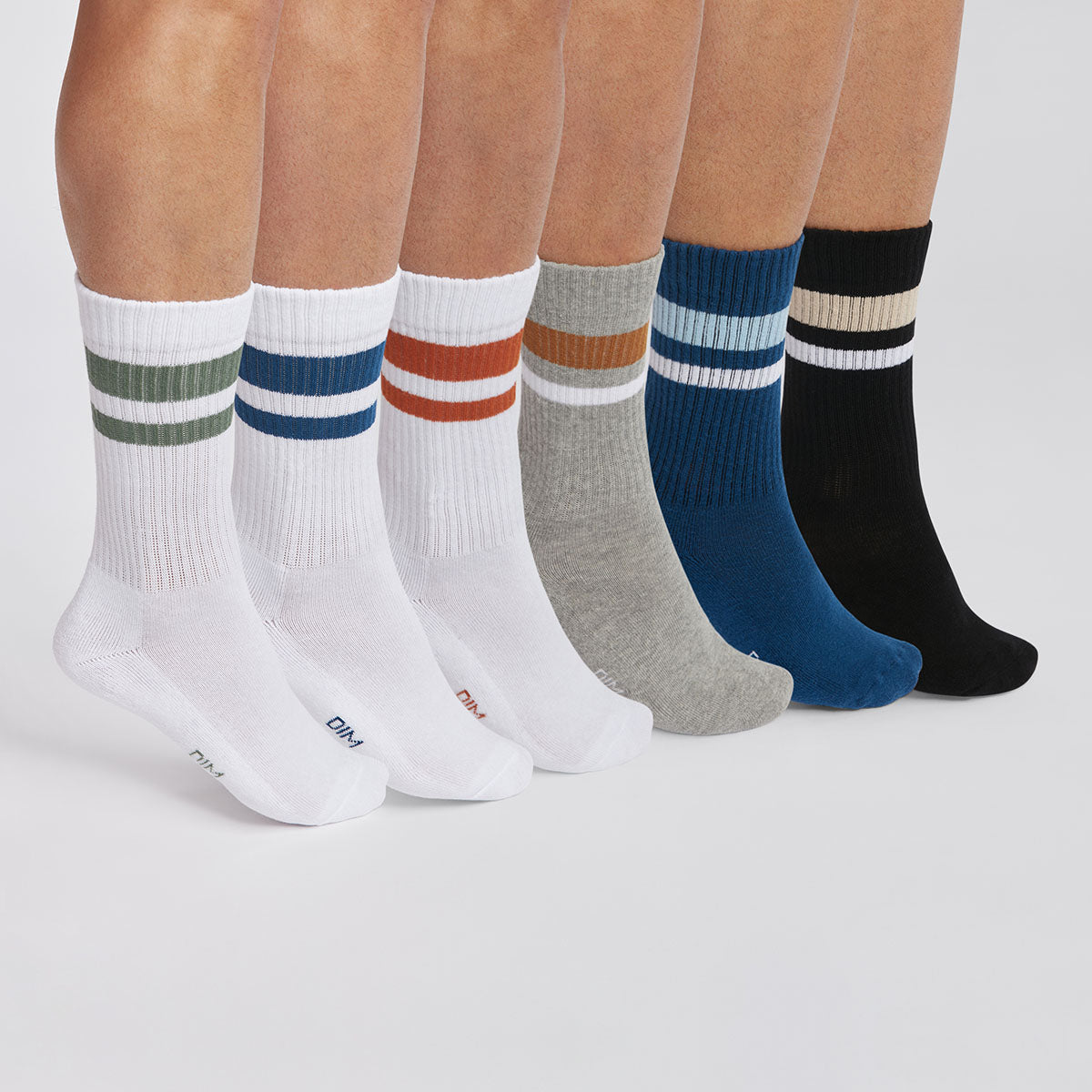 DIM Multicolour EcoDim Sport Pack of 6 pairs of men's cotton socks