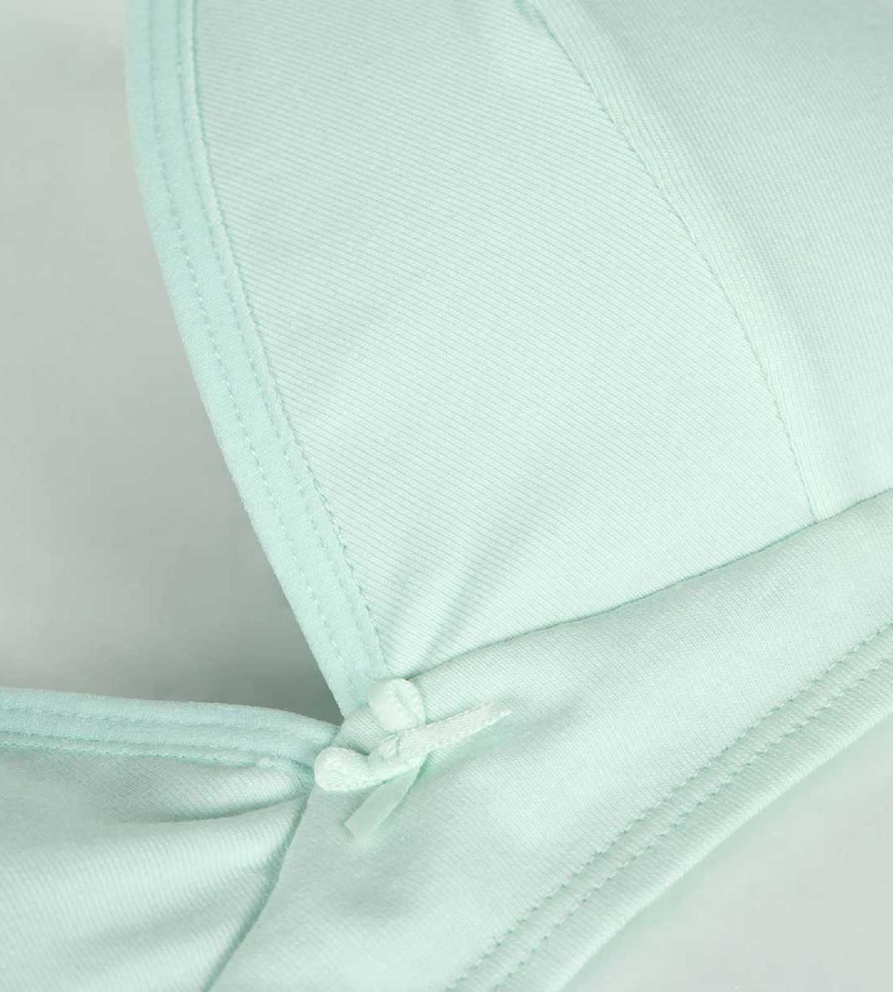 DIM Skin Care Pastel Blue wireless triangle bra in organic cotton