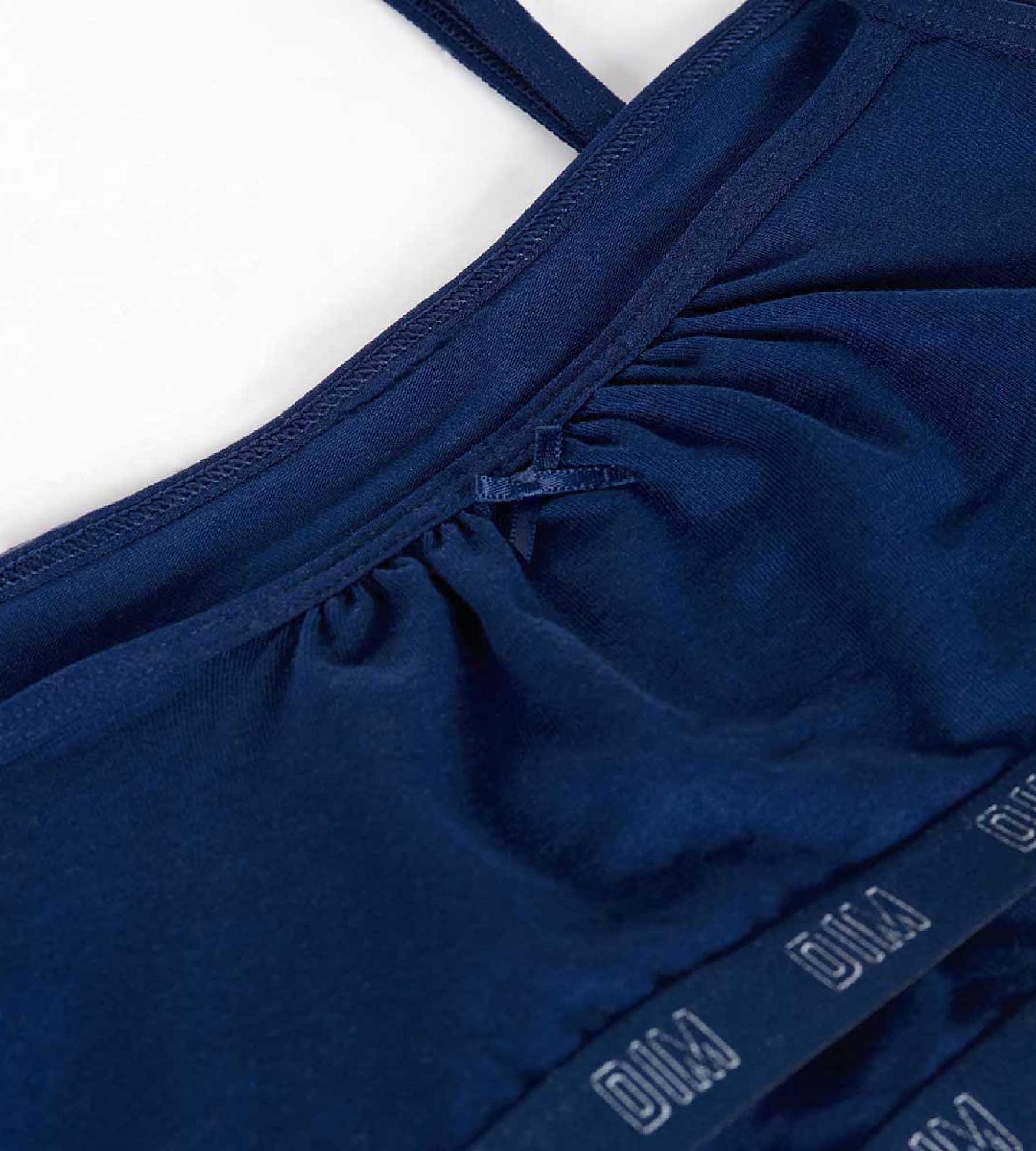 DIM Dim Skin Care Pack of 2 organic cotton Navy blue girl's bralettes