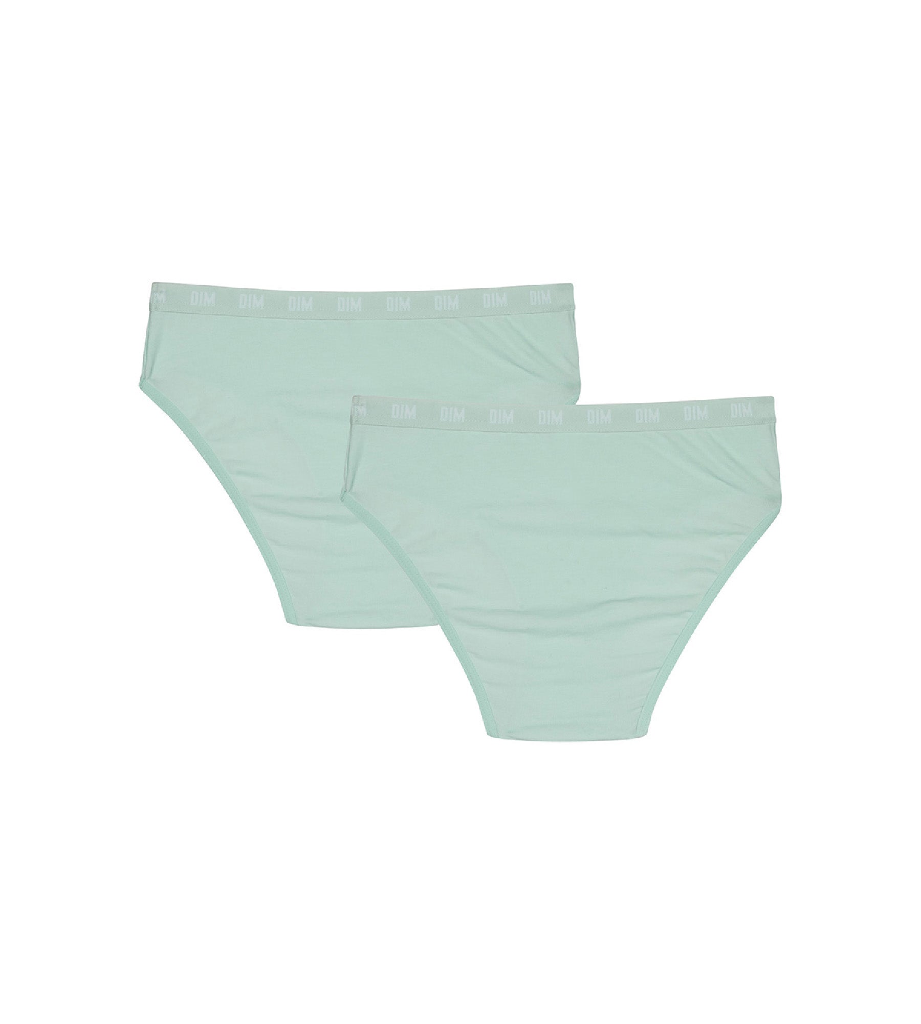 DIM Dim Skin Care Pack of 2 Pastel Blue girls' organic cotton knickers