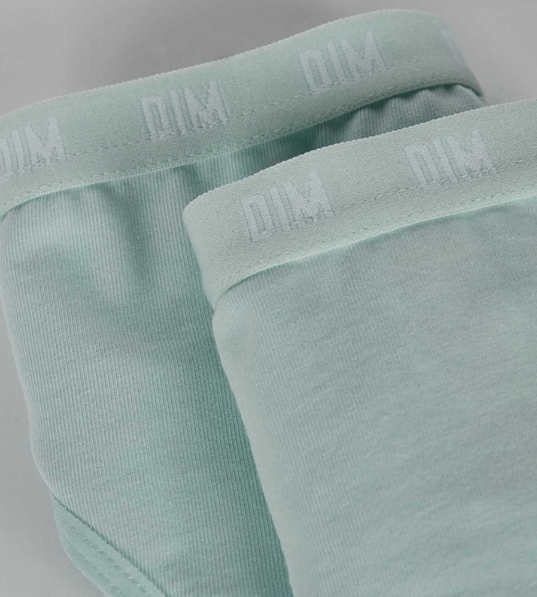 DIM Dim Skin Care Pack of 2 Pastel Blue girls' organic cotton knickers