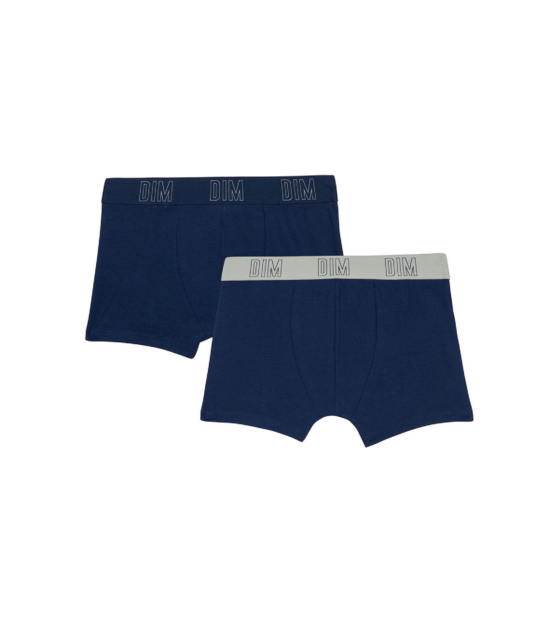 DIM Dim Skin Care Pack of 2 boys' boxers in Navy Blue organic cotton