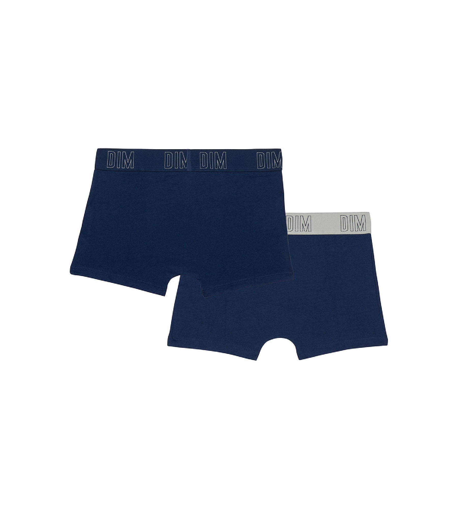 DIM Dim Skin Care Pack of 2 boys' boxers in Navy Blue organic cotton