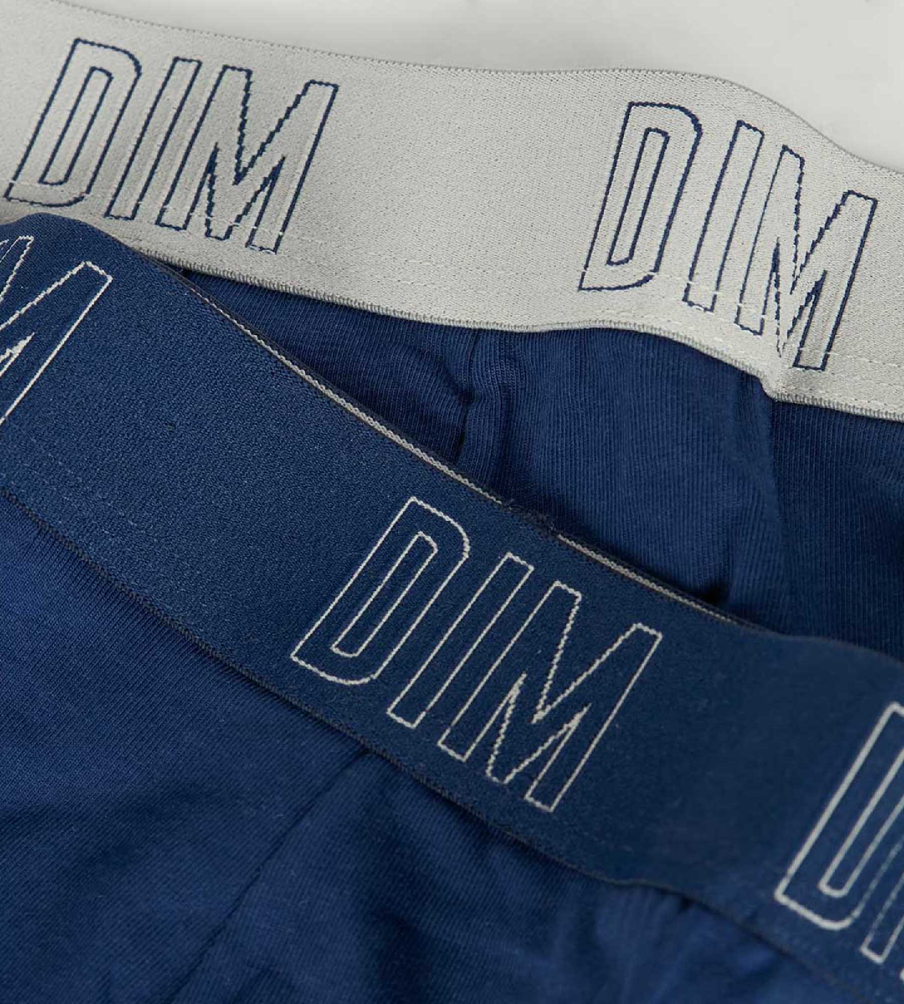 DIM Dim Skin Care Pack of 2 boys' boxers in Navy Blue organic cotton