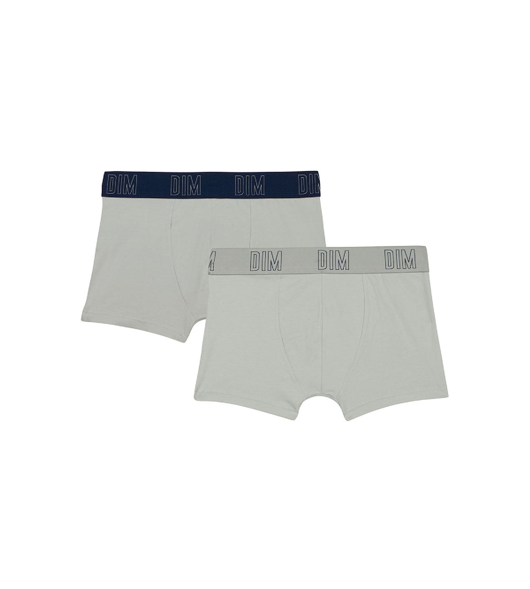 DIM Dim Skin Care Pack of 2 boys' boxers in organic grey cotton